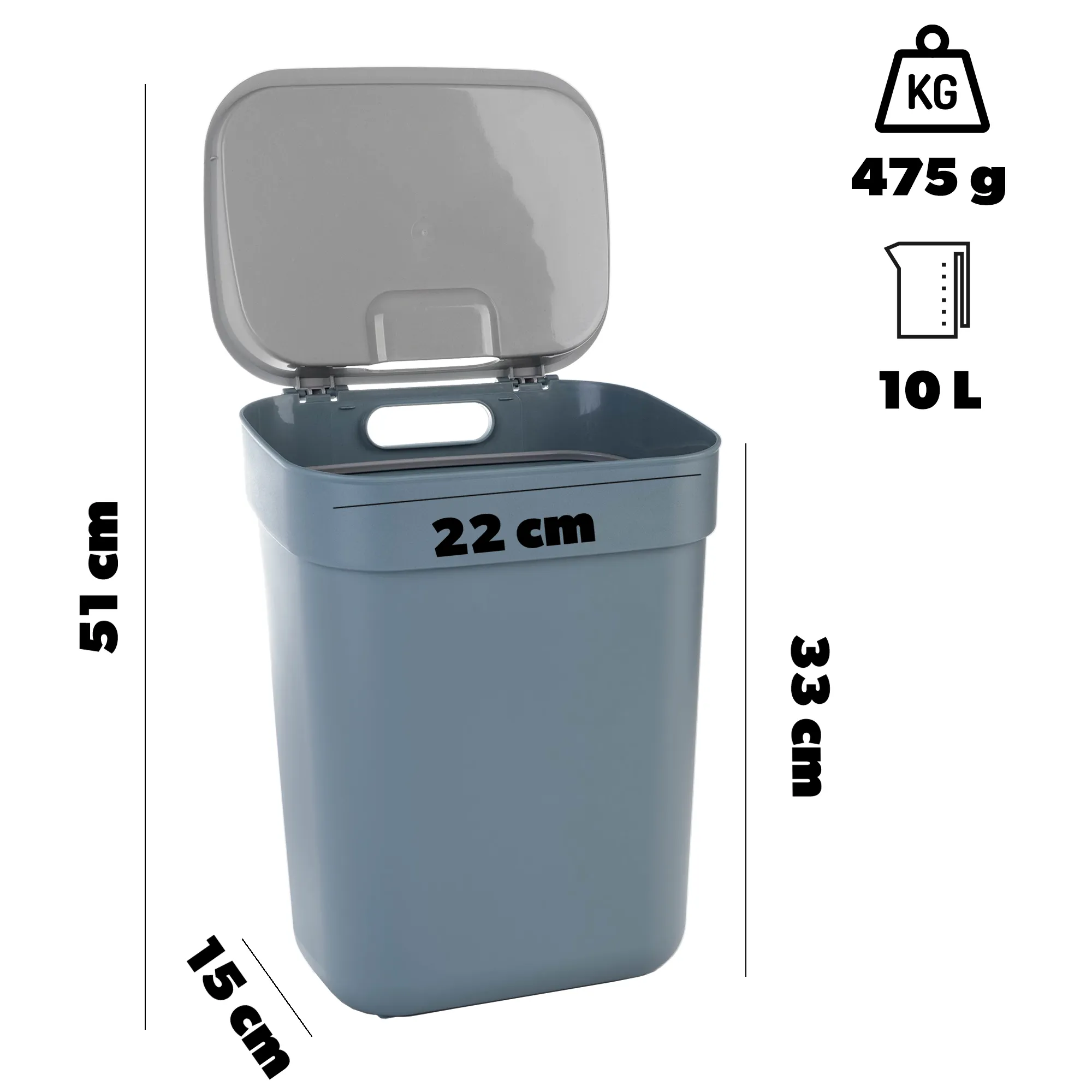 „Curver Ready to Collect“ 10 l mėlyna atliekų rūšiavimo dėžė