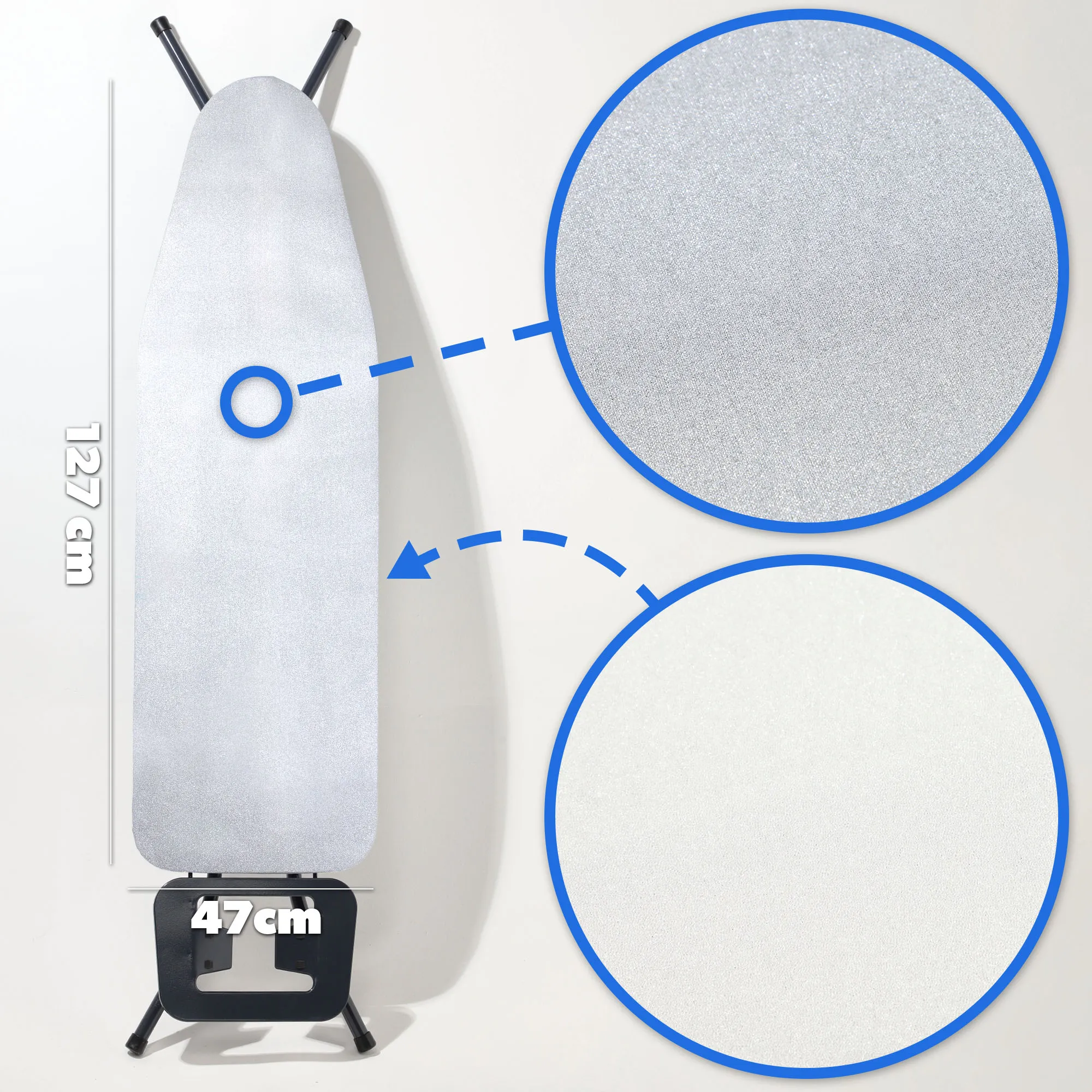 Viseu tefloninis lyginimo lentos užvalkalas, 127 x 47 cm