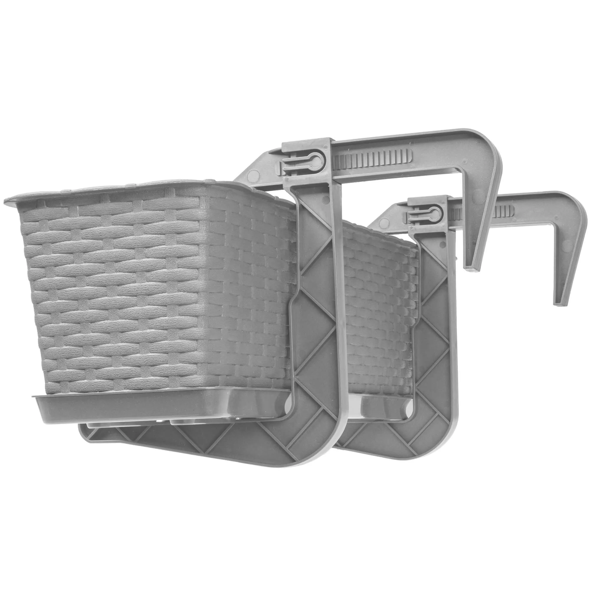 Rotango vazonas su lėkštute Frette 60 cm + 2 rankenos