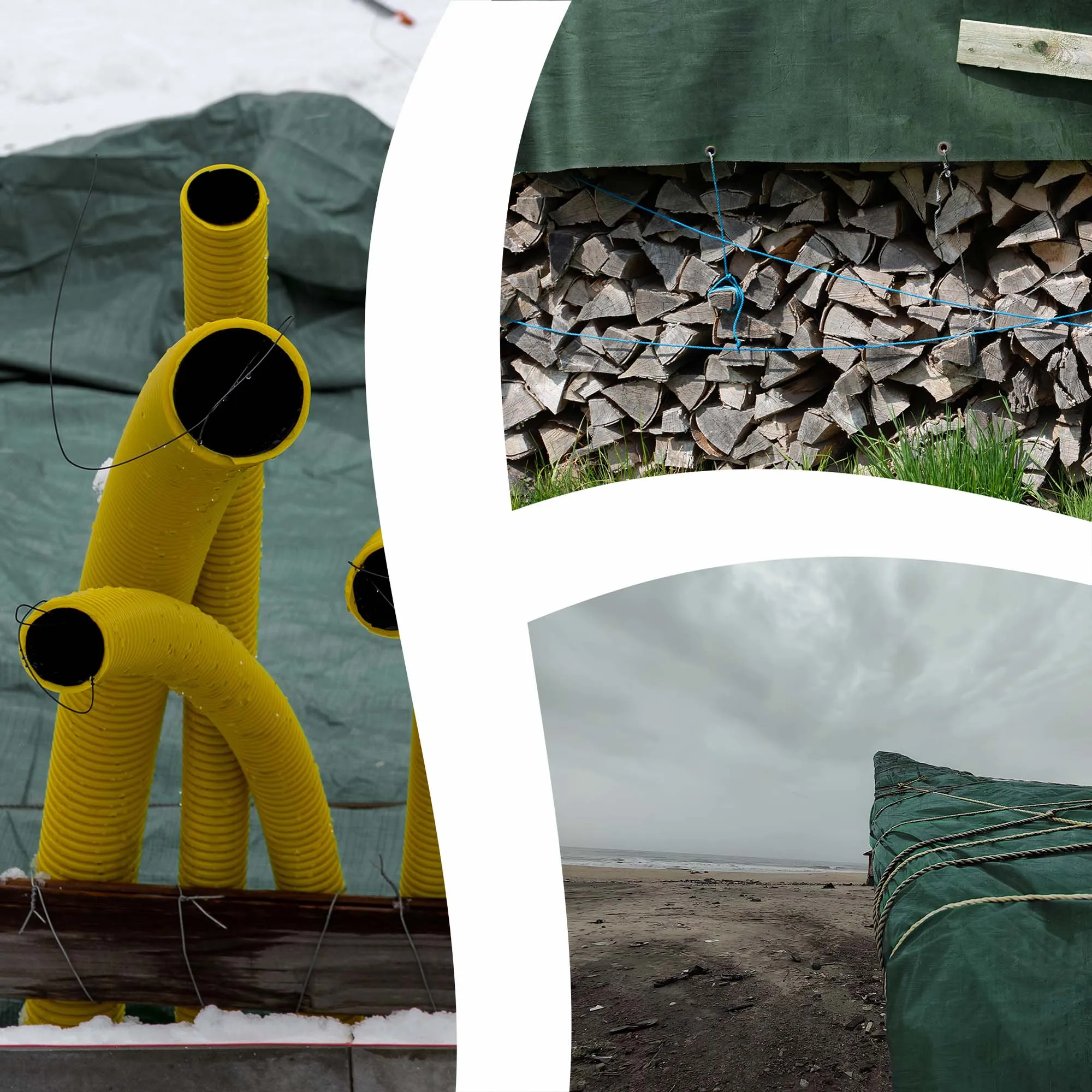 Korso sodo dangos tentas 2x3m, žalias