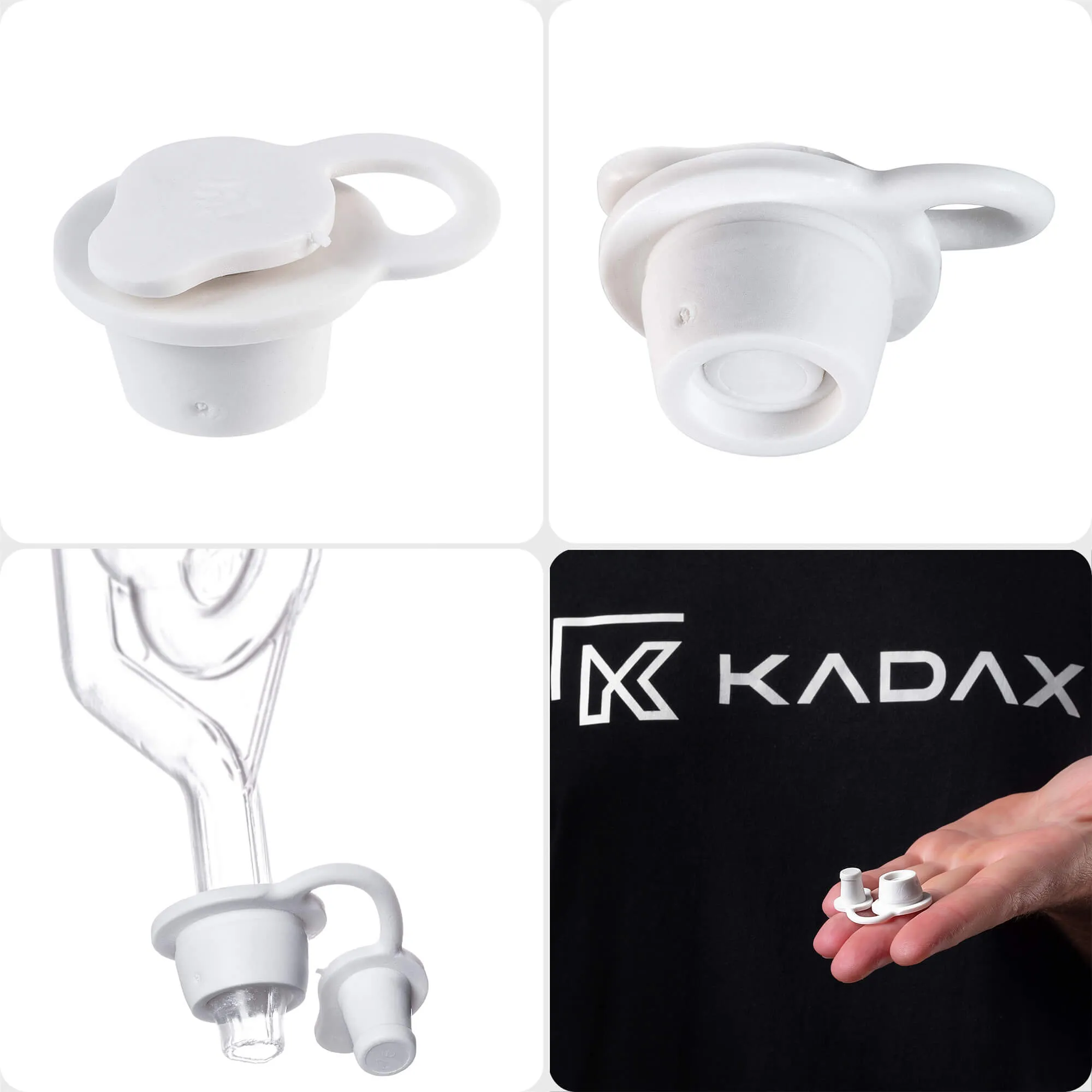 Silvi fermentacijos kamštis su baltu kamščiu