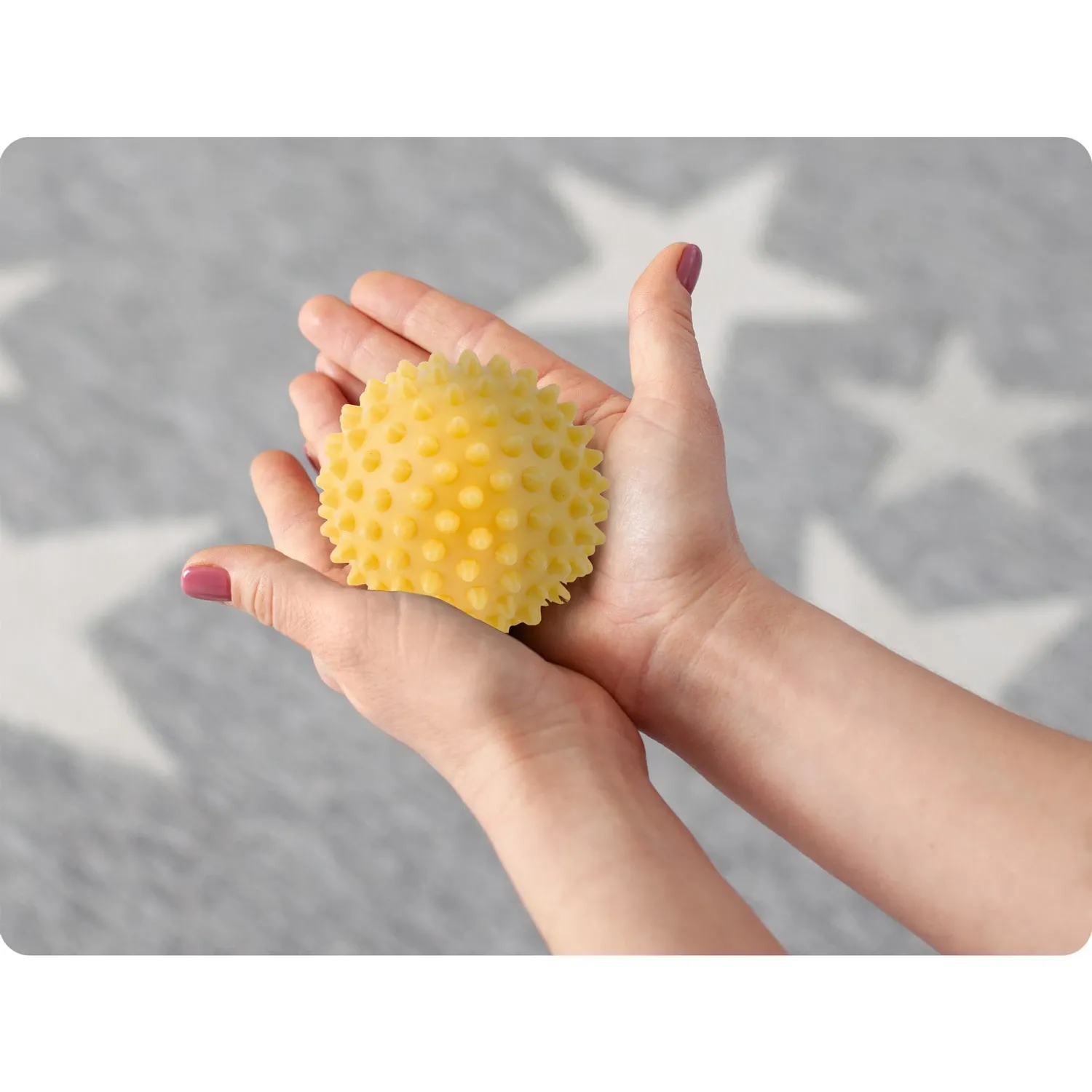 Masažo ir fitneso kamuolys 9,5 cm NS-957 geltonas - nuotrauka 1