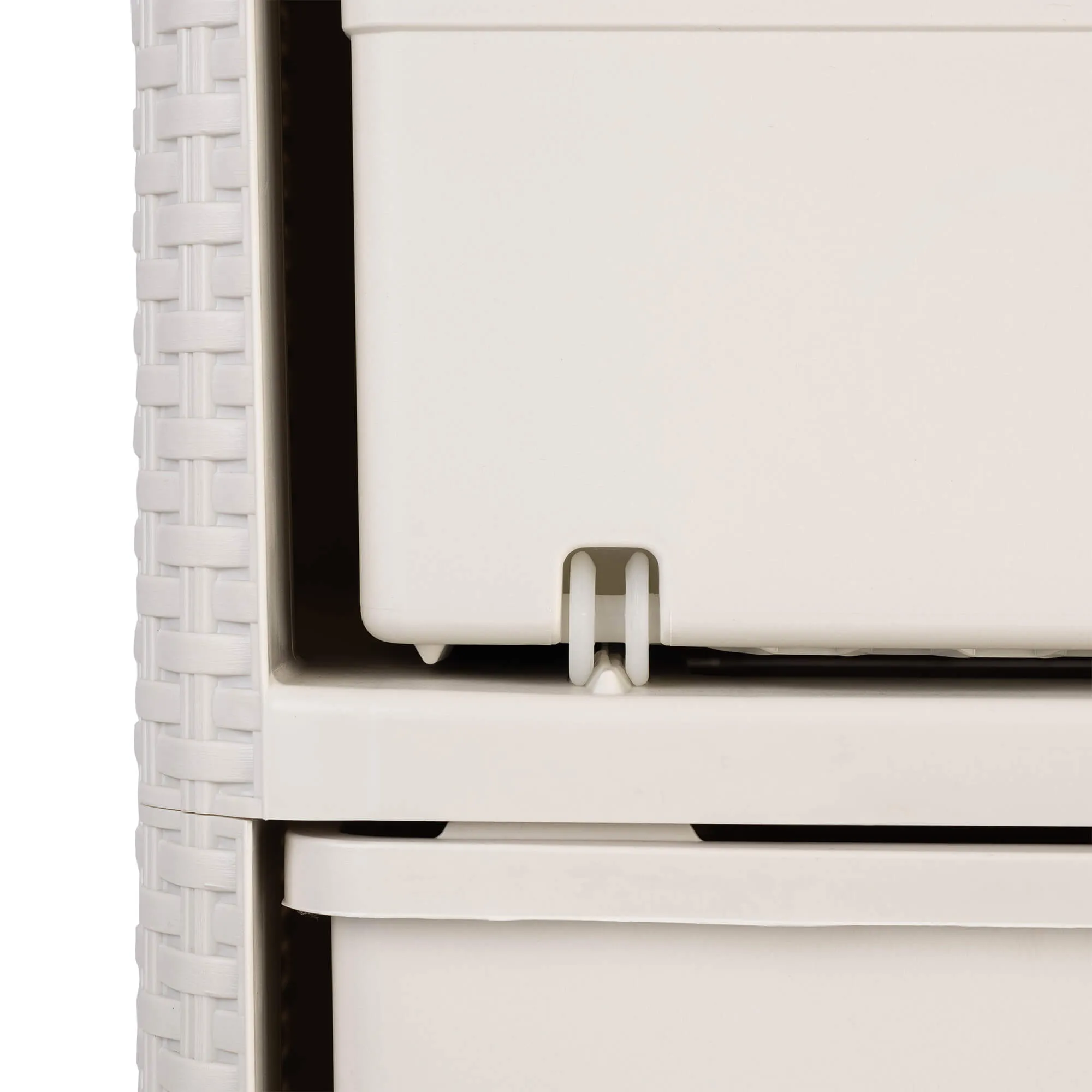 „Curver Style“ 4x14L kreminės spalvos knygų lentyna su 4 stalčiais