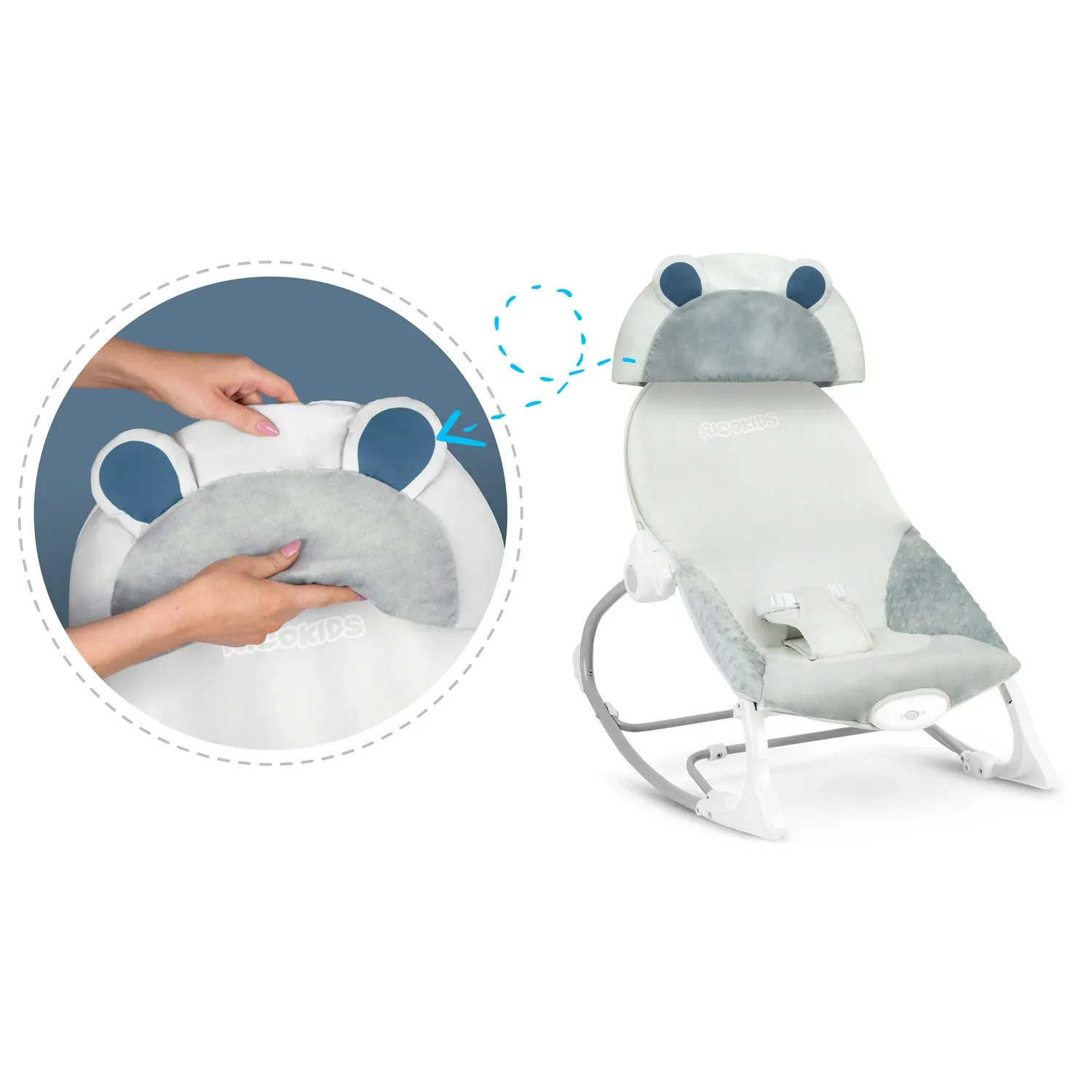 Ricokids supamoji lovelė su vibracija - viržių spalvos - nuotrauka 1