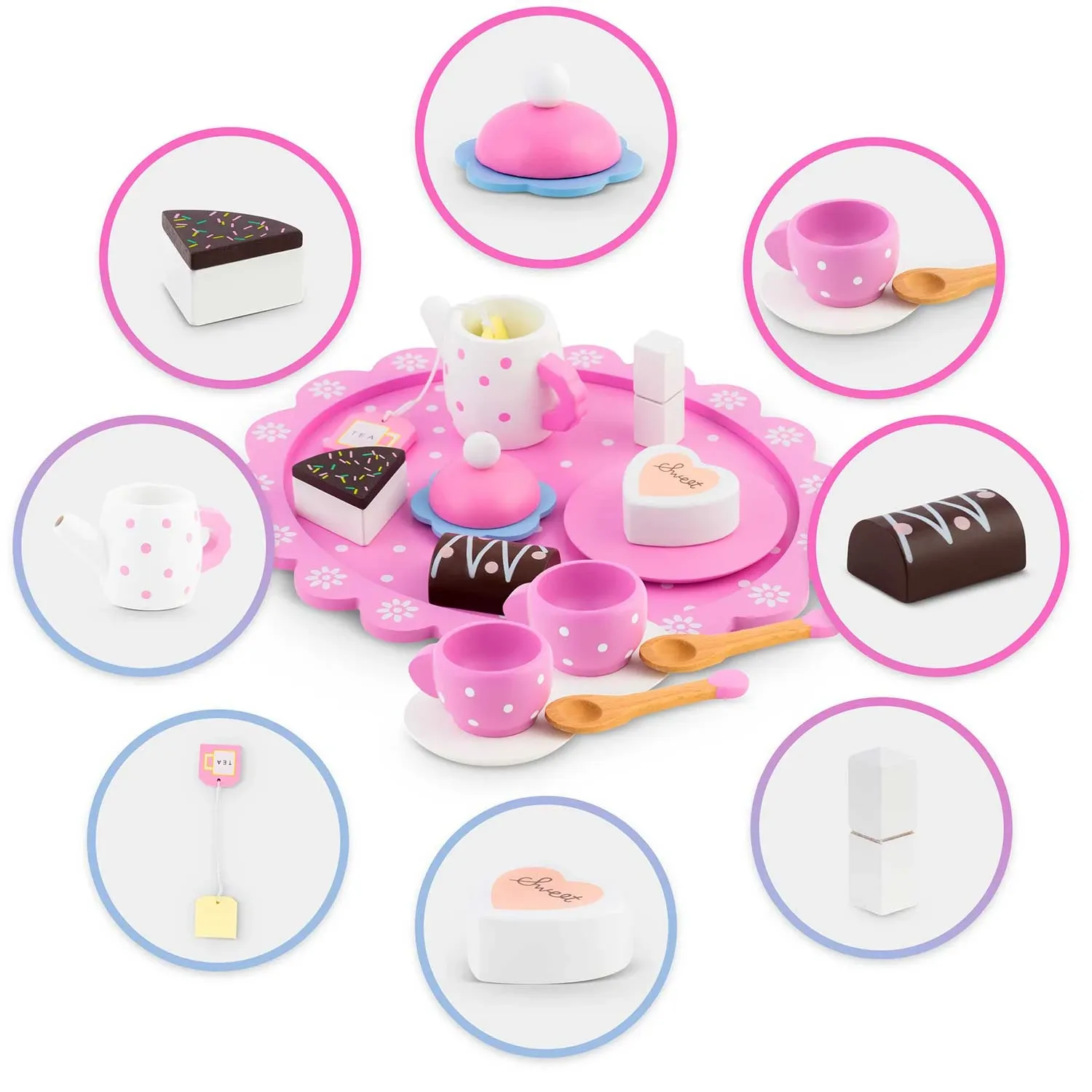 Medinis žaislinis arbatos rinkinys RK-869 Ricokids - nuotrauka 1