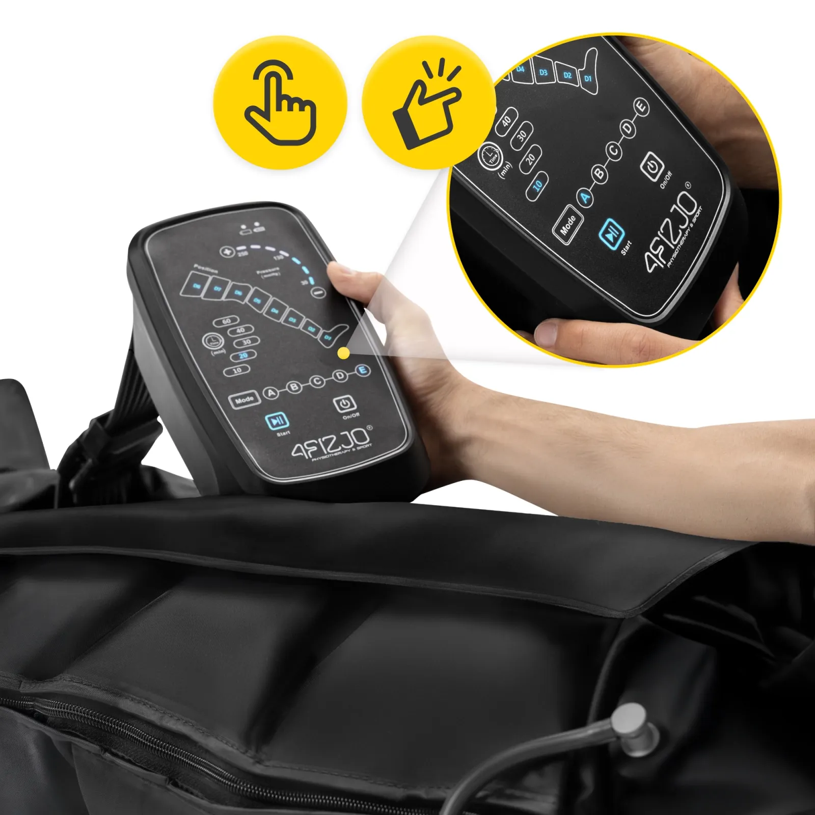 Oro kompresinės terapijos sistemos PRO C8 limfodrenažo įrenginys