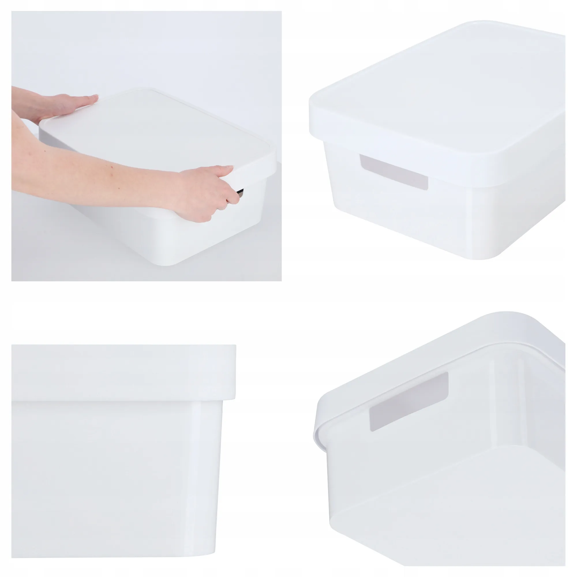 „Curver Infinity“ sandėliavimo konteineriai, 4,5 + 11 + 17 l, balti, lygūs