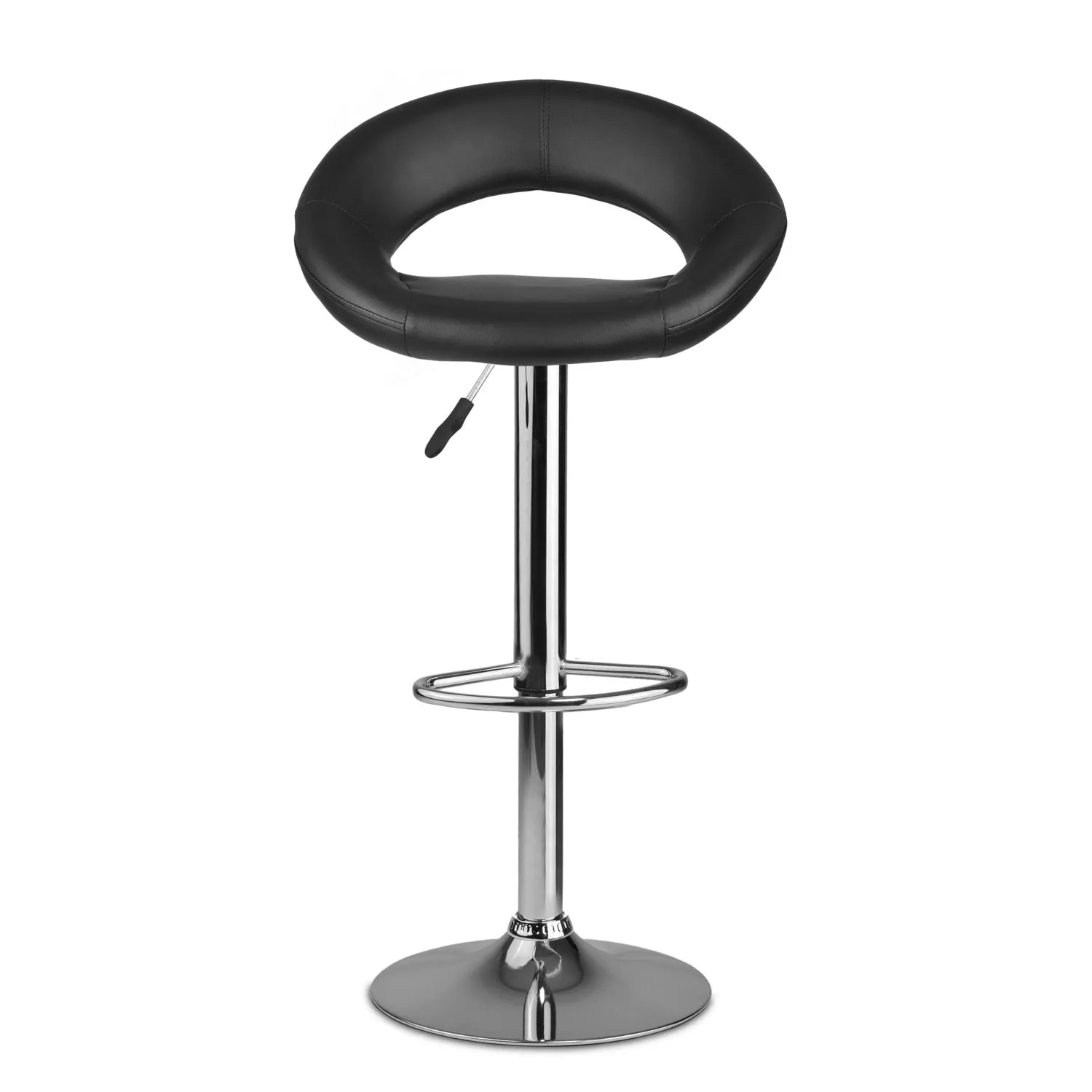 Forza baro kėdė su atlošu – 2 dalys – juoda - nuotrauka 1