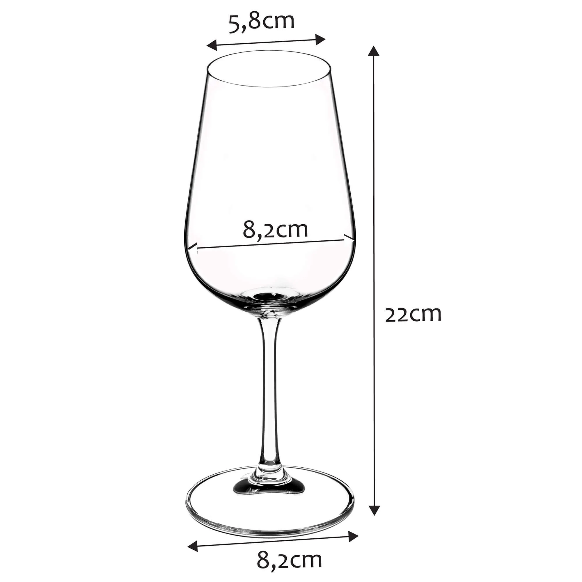 Fano baltojo vyno taurės, 360 ml, 6 vnt.