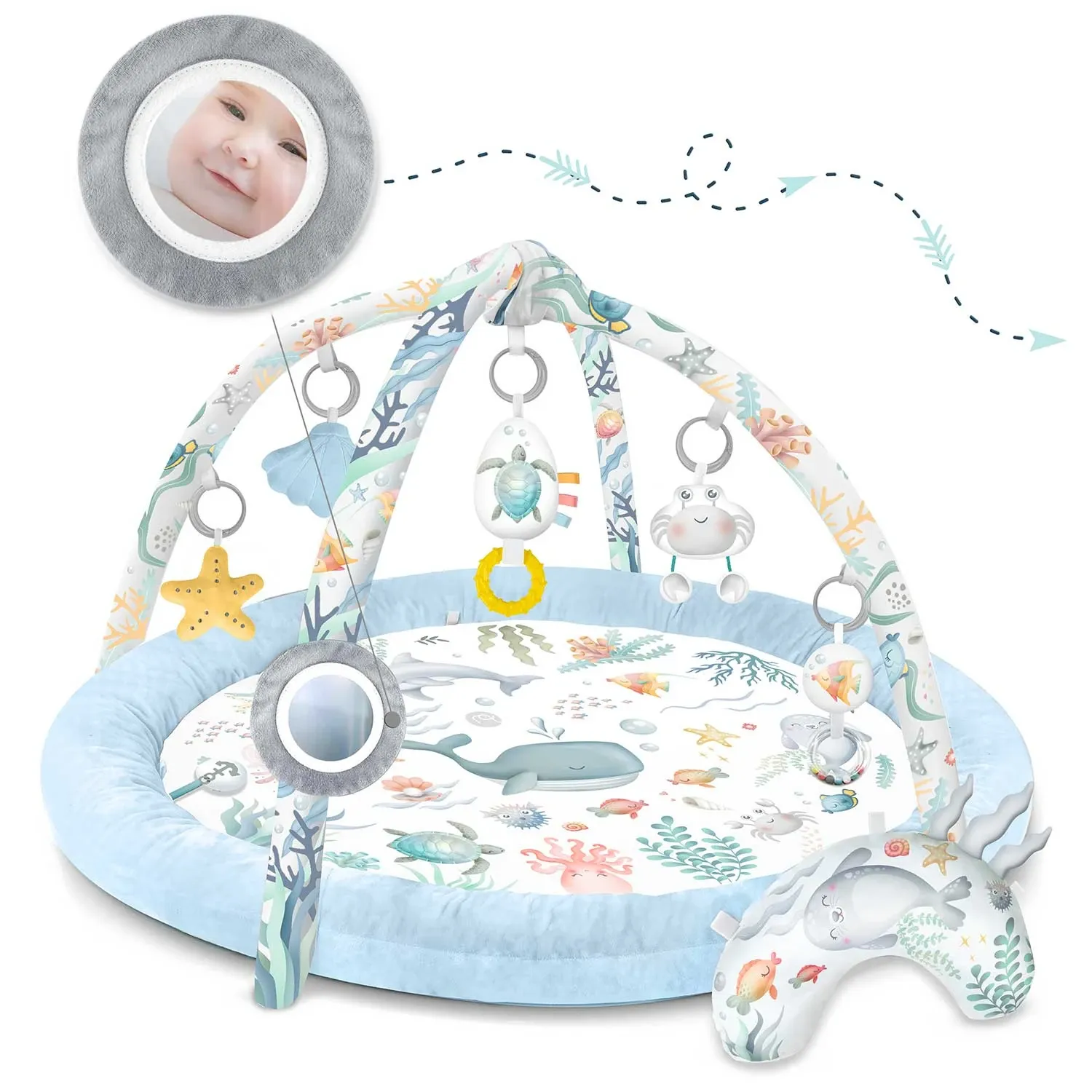 Interaktyvus žaidimų kilimėlis „Ocean Nukido“ – mėlynas - nuotrauka 1