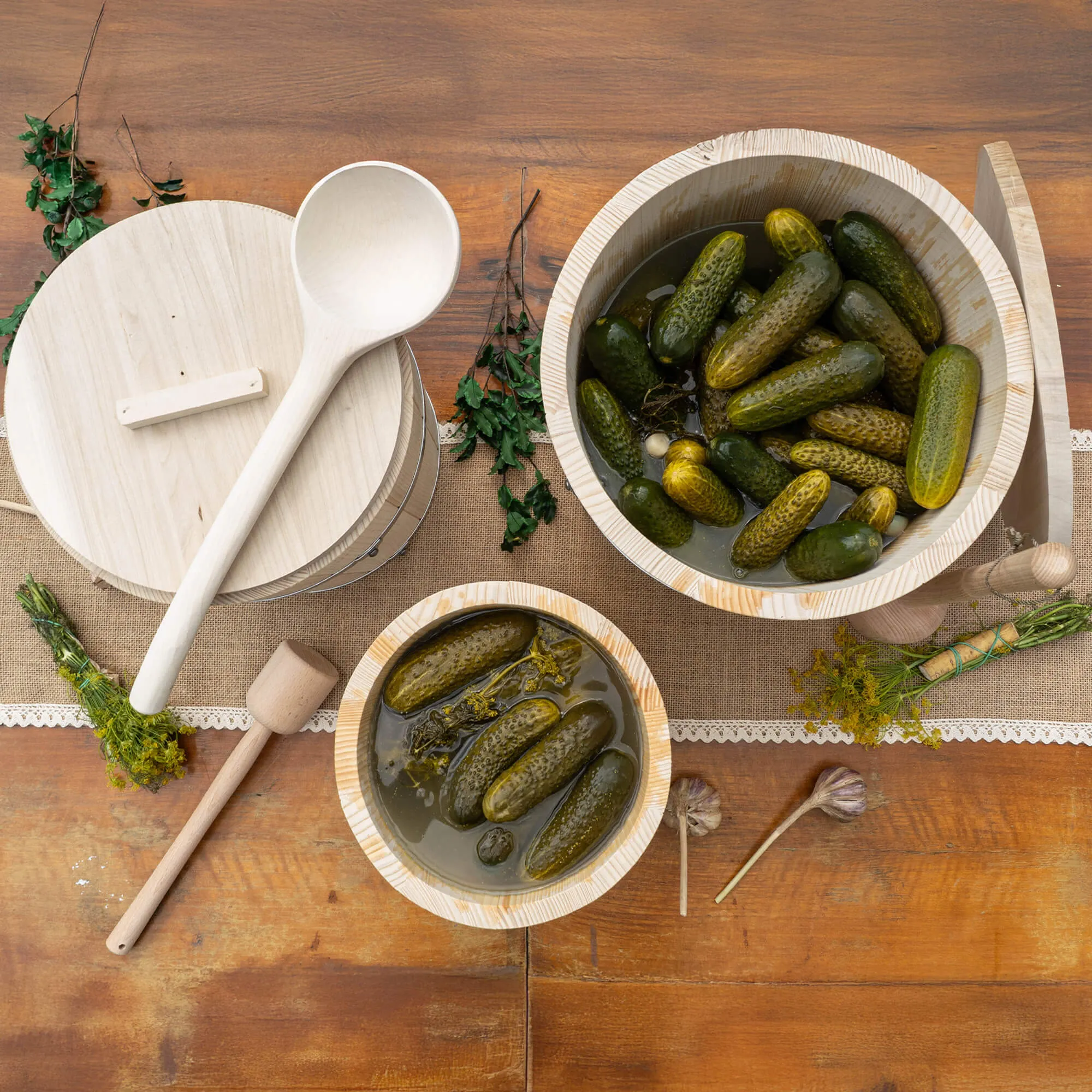 Reila 25L medinė statinė marinavimui