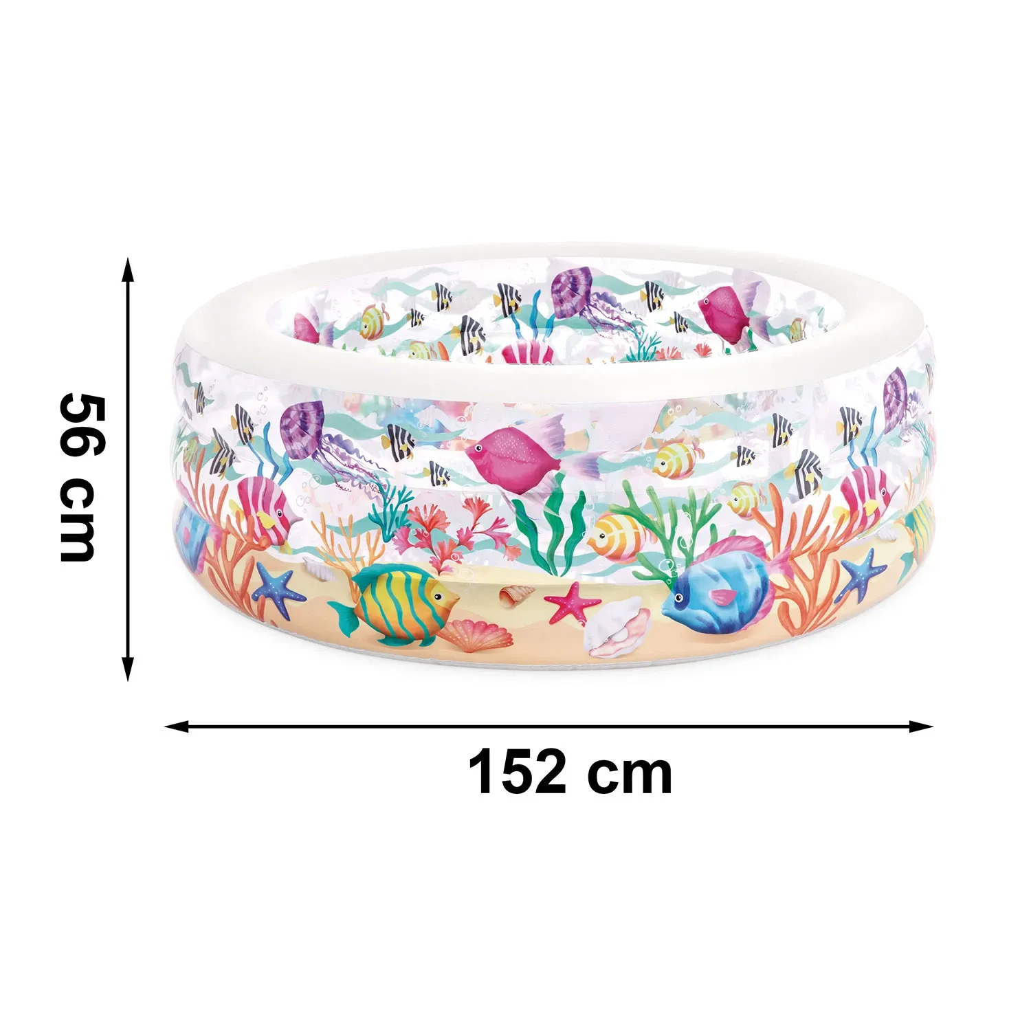 Pripučiamas baseinas, vaikiškas baseinėlis, akvariumas, 152x56 cm, INTEX 58480 - nuotrauka 1