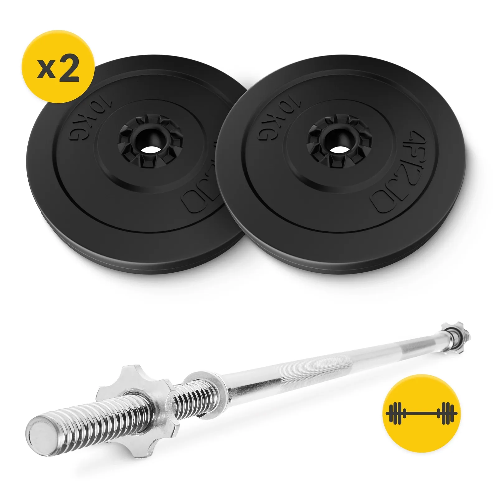 Bituminis kultūrizmo rinkinys 20 kg + tiesus strypas 180 cm