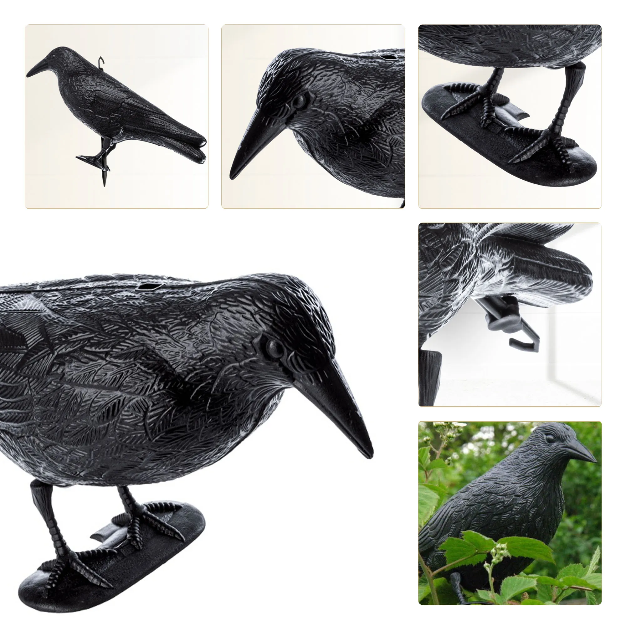 Juodojo varno paukščių baidyklė, juoda, 3 vnt.