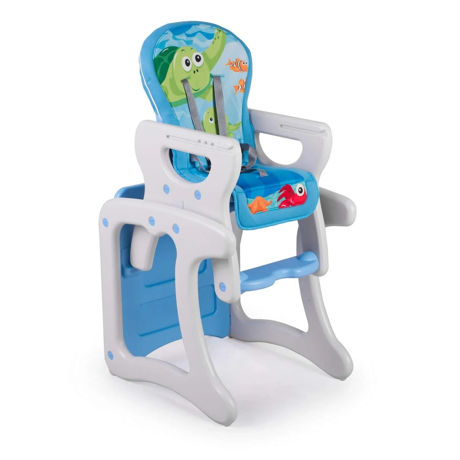 Ricokids Teri 3in1 kūdikio maitinimo kėdutė, pilka ir mėlyna - nuotrauka 1