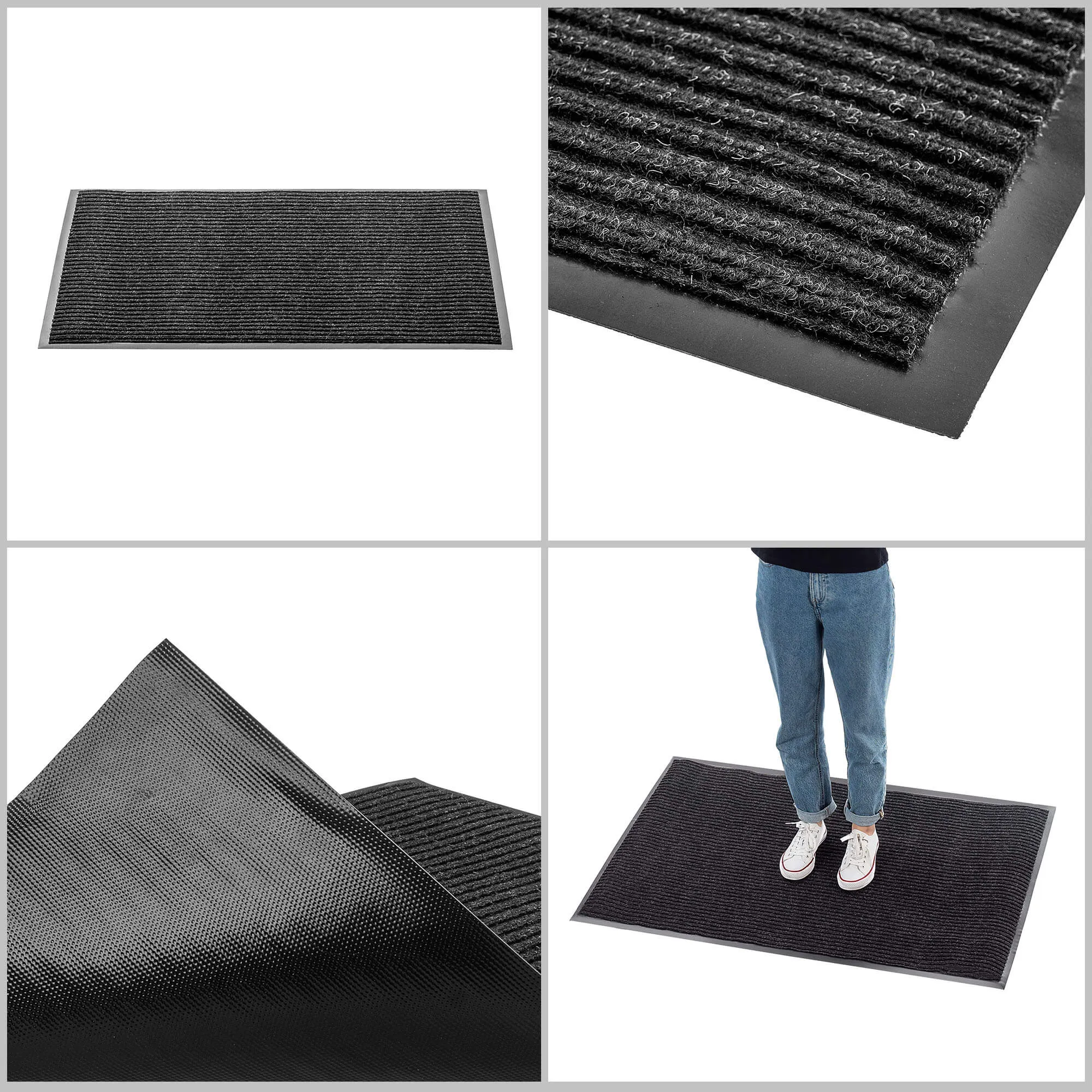 Corre kilimėlis durims 80×120 cm, antracito spalvos