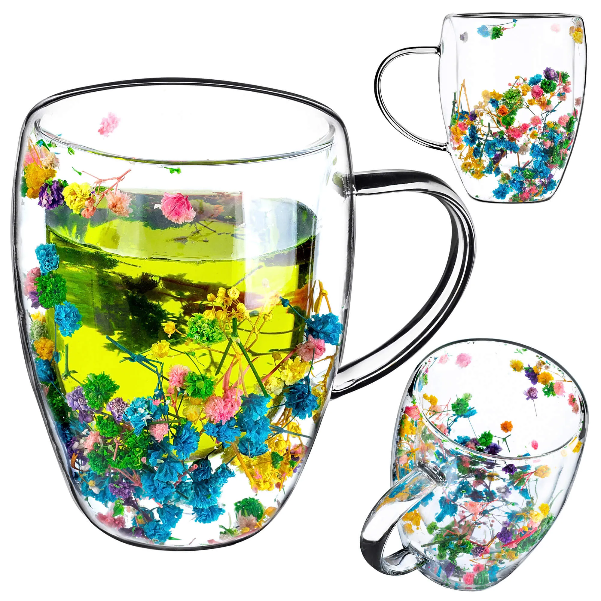 Terminis puodelis su gėlių motyvu „Riga“ 350 ml, daugiaspalvis, 1 vnt.