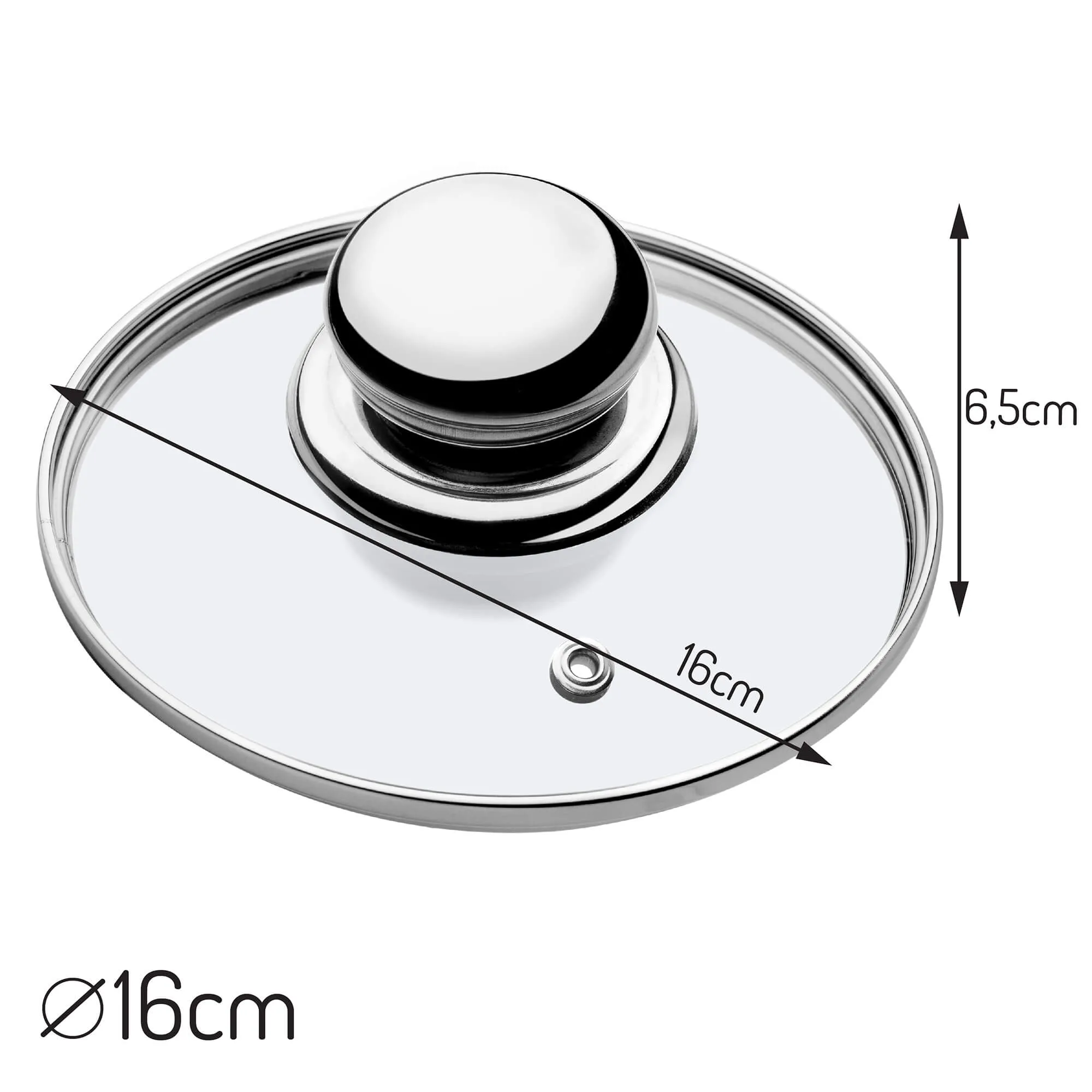„Finsta“ orkaitėje atsparus dangtis su metaline rankena, 16 cm
