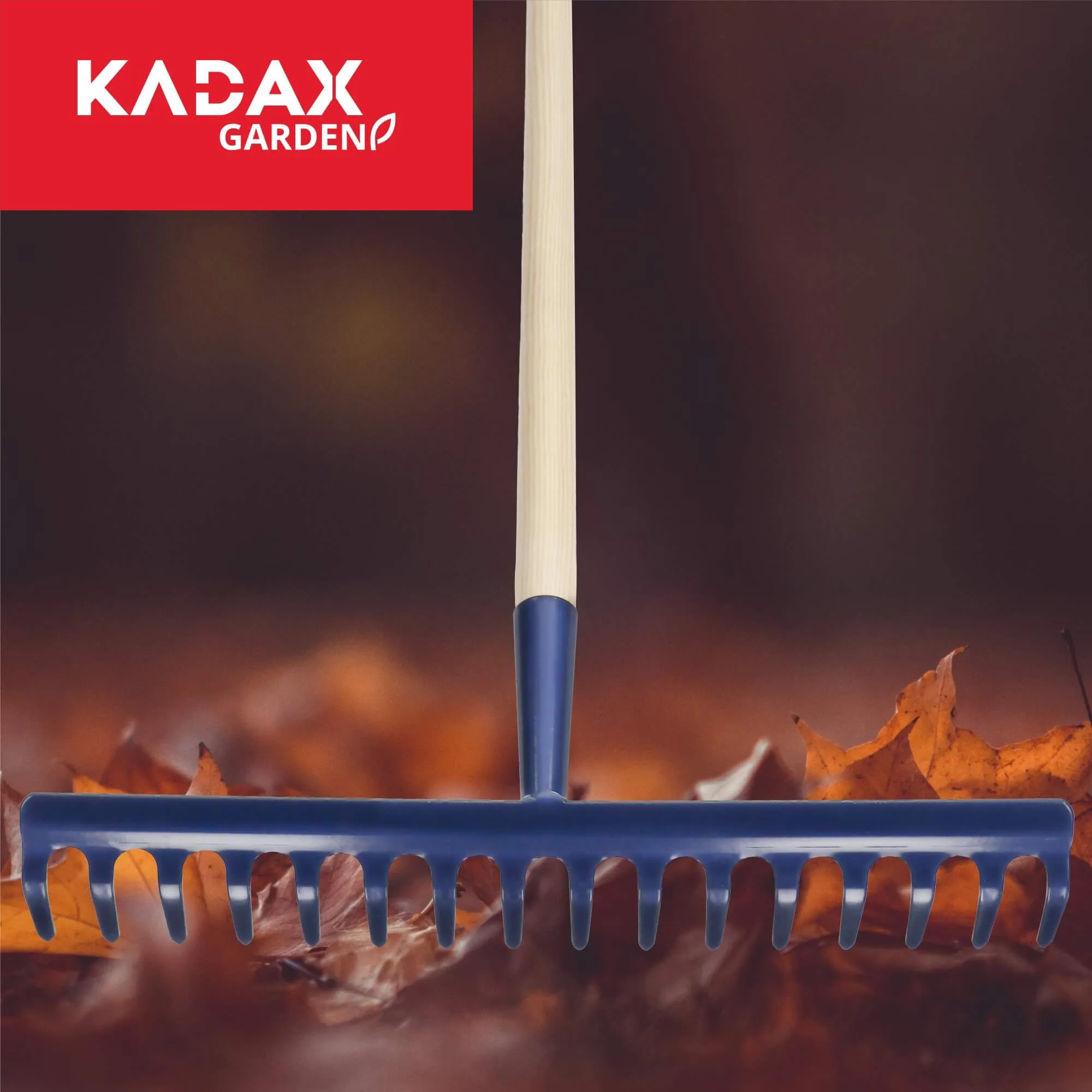 Vinci metalinis grėblys 48 x 155 cm, mėlynas, 16 dantų