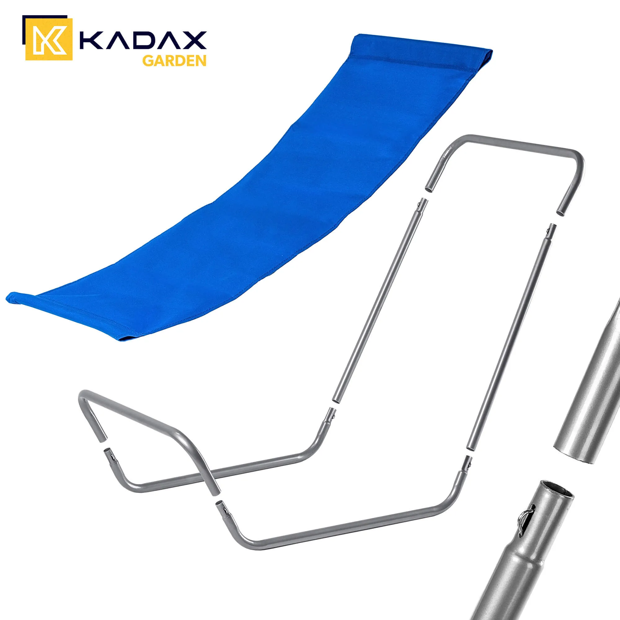 „Mill“ sulankstoma paplūdimio kėdė su užvalkalu, mėlyna