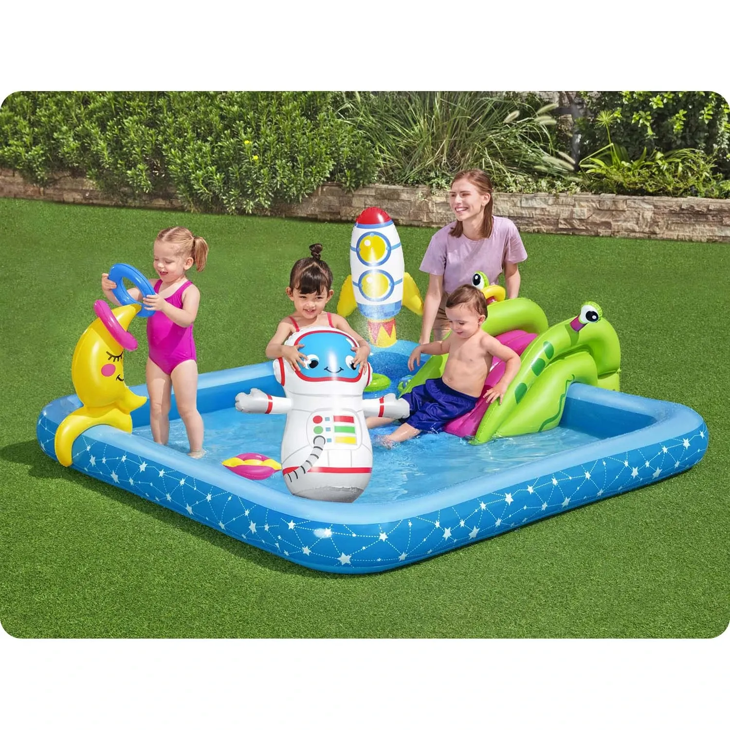 Pripučiama žaidimų aikštelė Astronautas 228 x 206 x 84 cm Bestway 53126 - nuotrauka 1