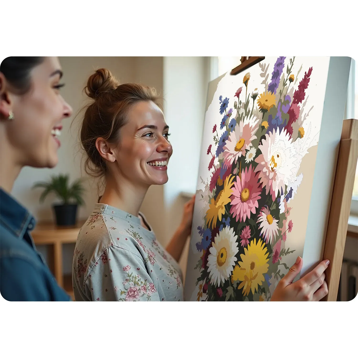 Paveikslas, tapytas skaičiais, 40x50 cm, Massido Flowers - nuotrauka 1