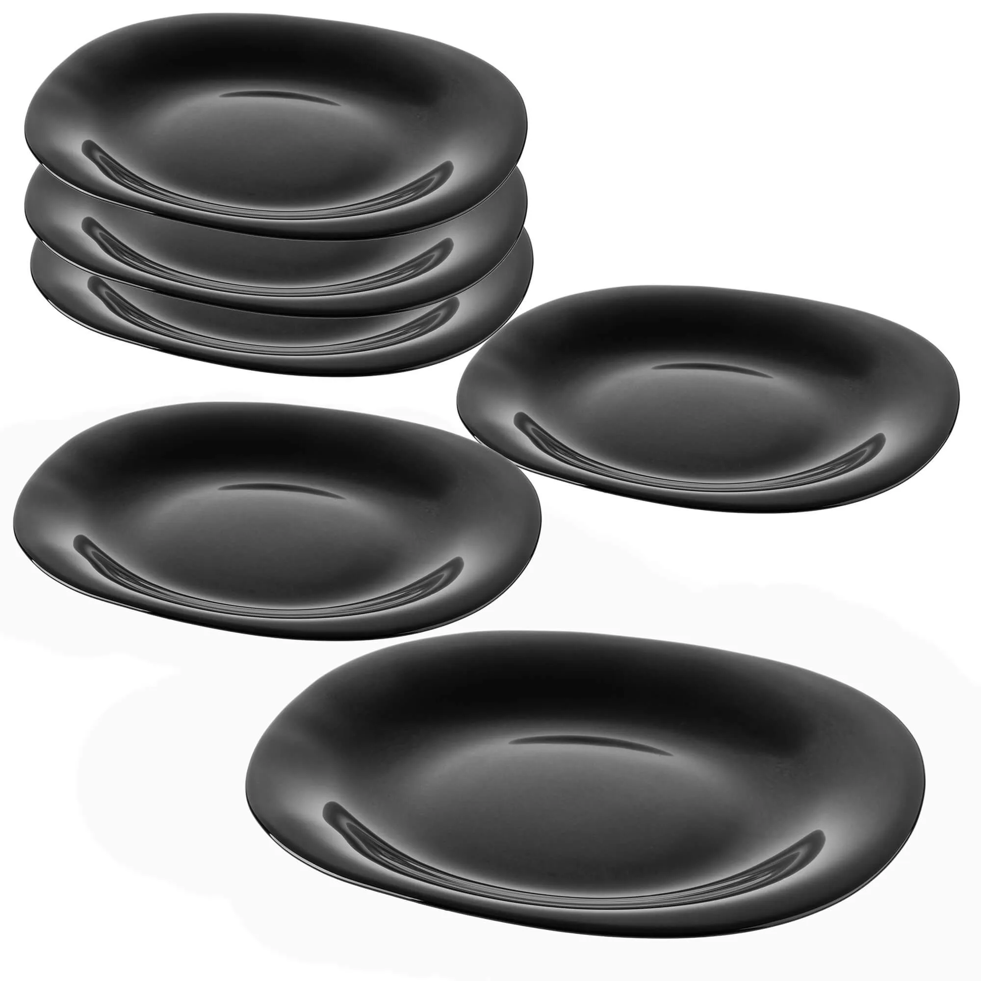 Vetriolo juodos desertinės lėkštės 21 x 20 cm, 6 vnt.