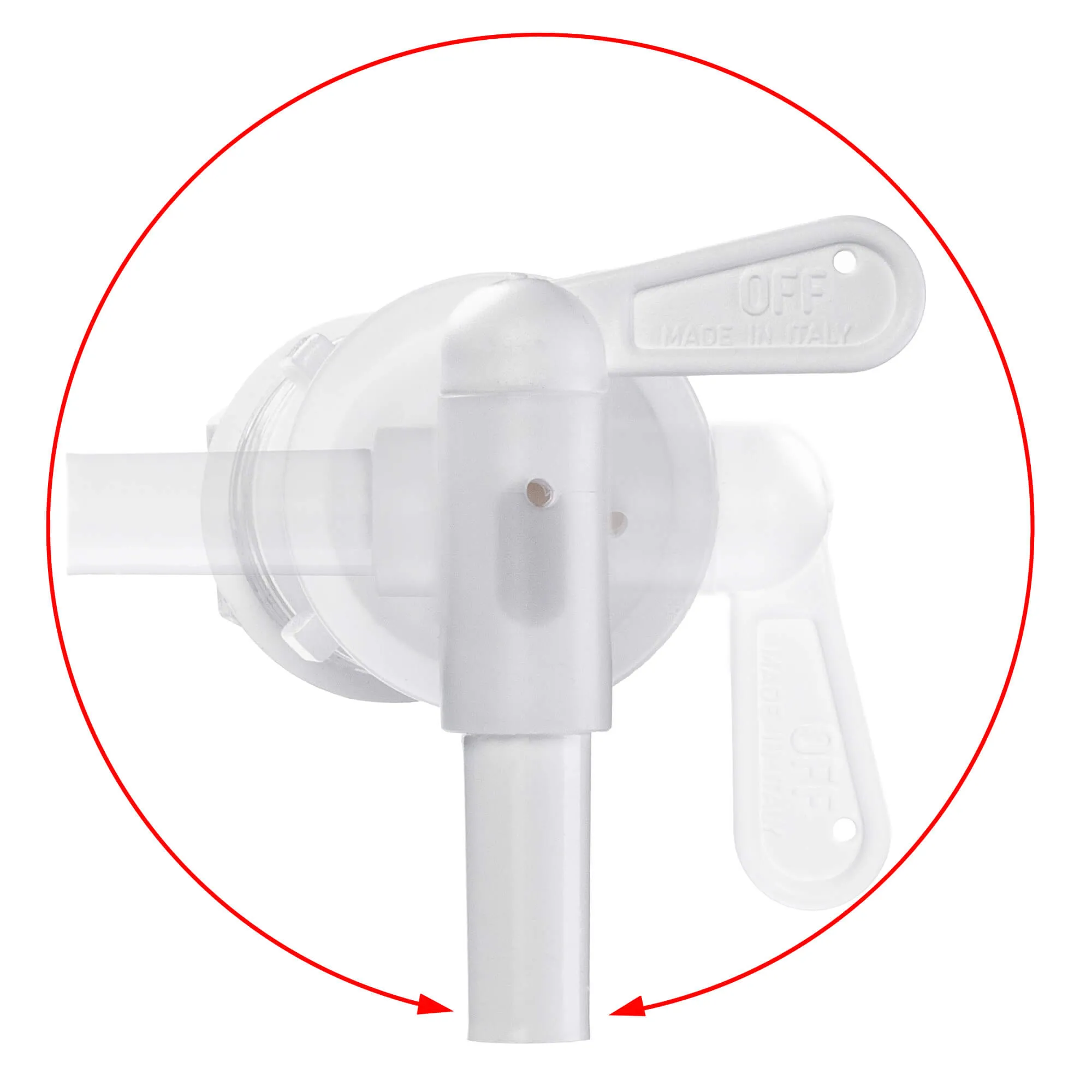 Acerra fermentacijos indas su dangčiu 33L permatomas + čiaupas + kamštis + fermentacijos šliuzas