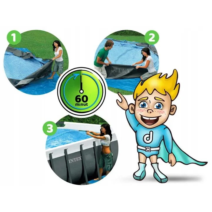 Karkasinis sodo baseinas 549 x 274 x 132 cm 21 viename INTEX 26356 + NEMOKAMAS paspirtukas - nuotrauka 1
