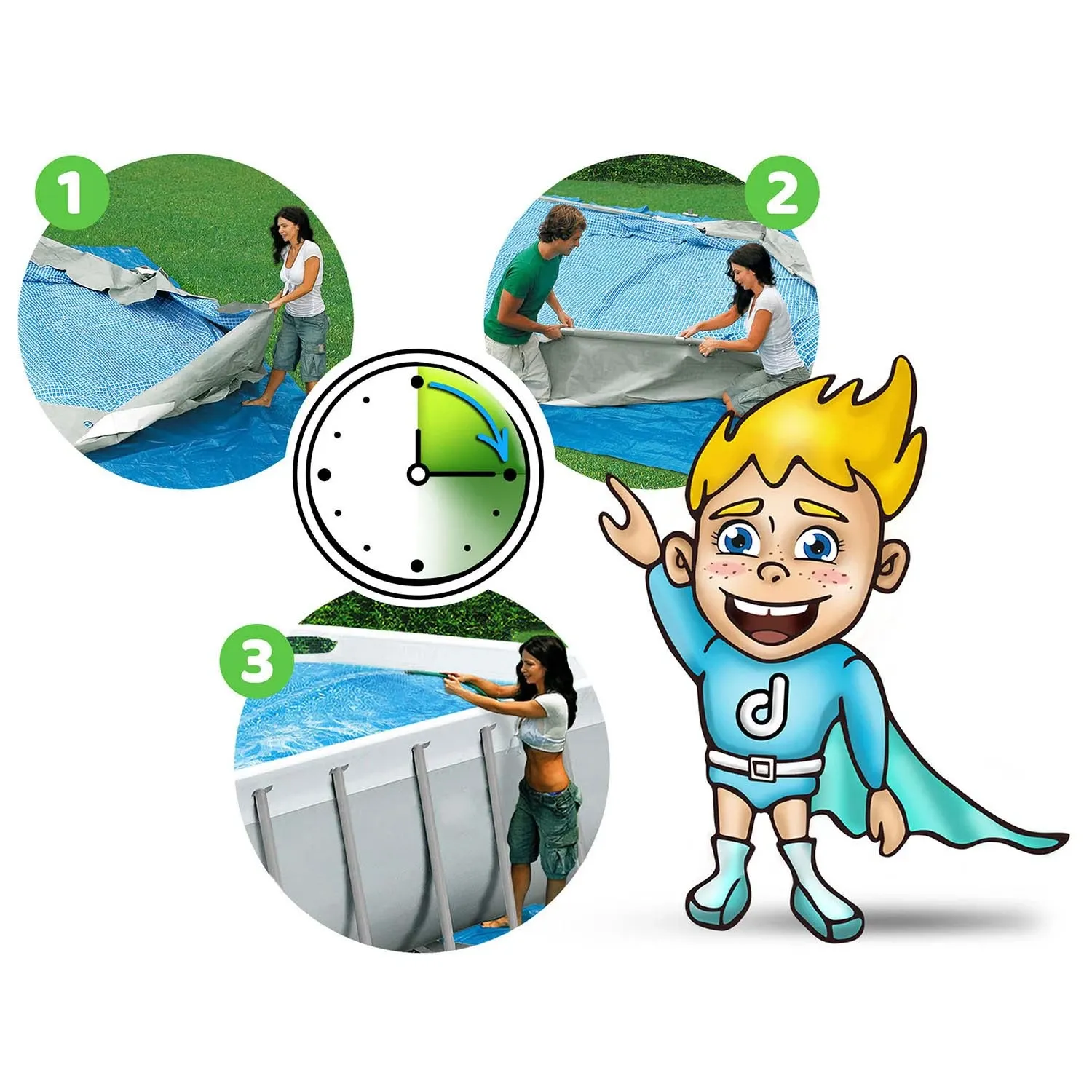 Karkasinis sodo baseinas 549 x 274 x 122 cm, 17 viename, „Bestway 56710“ - nuotrauka 1