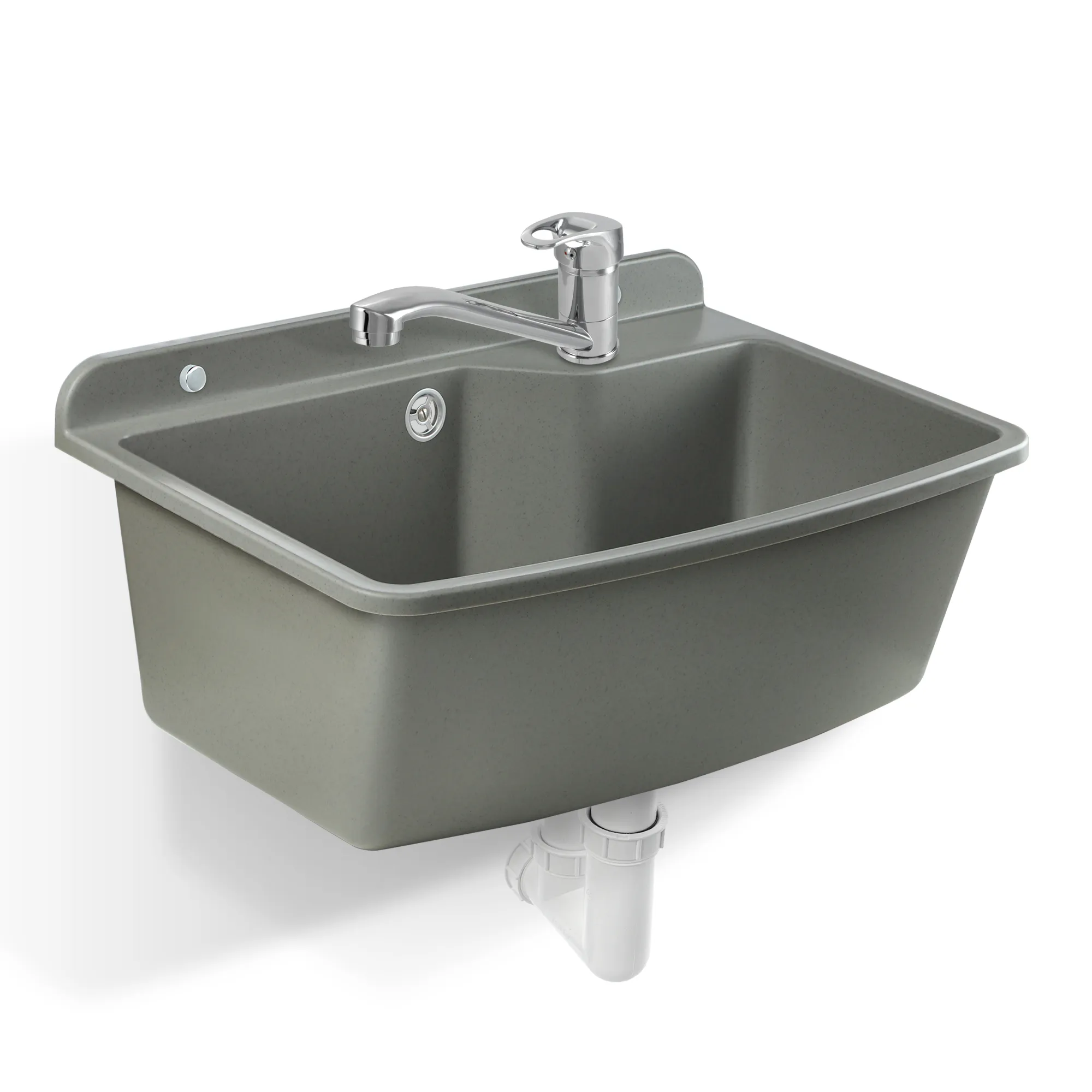 Gospo Maximus kriauklė su stovinčiu maišytuvu, pilka