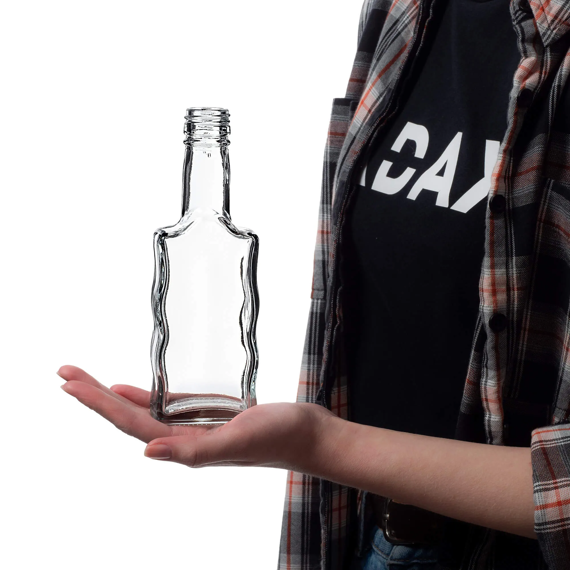 Stiklinis buteliukas tinktūrai „Fala“ 200 ml su sidabriniu dangteliu 1 vnt.