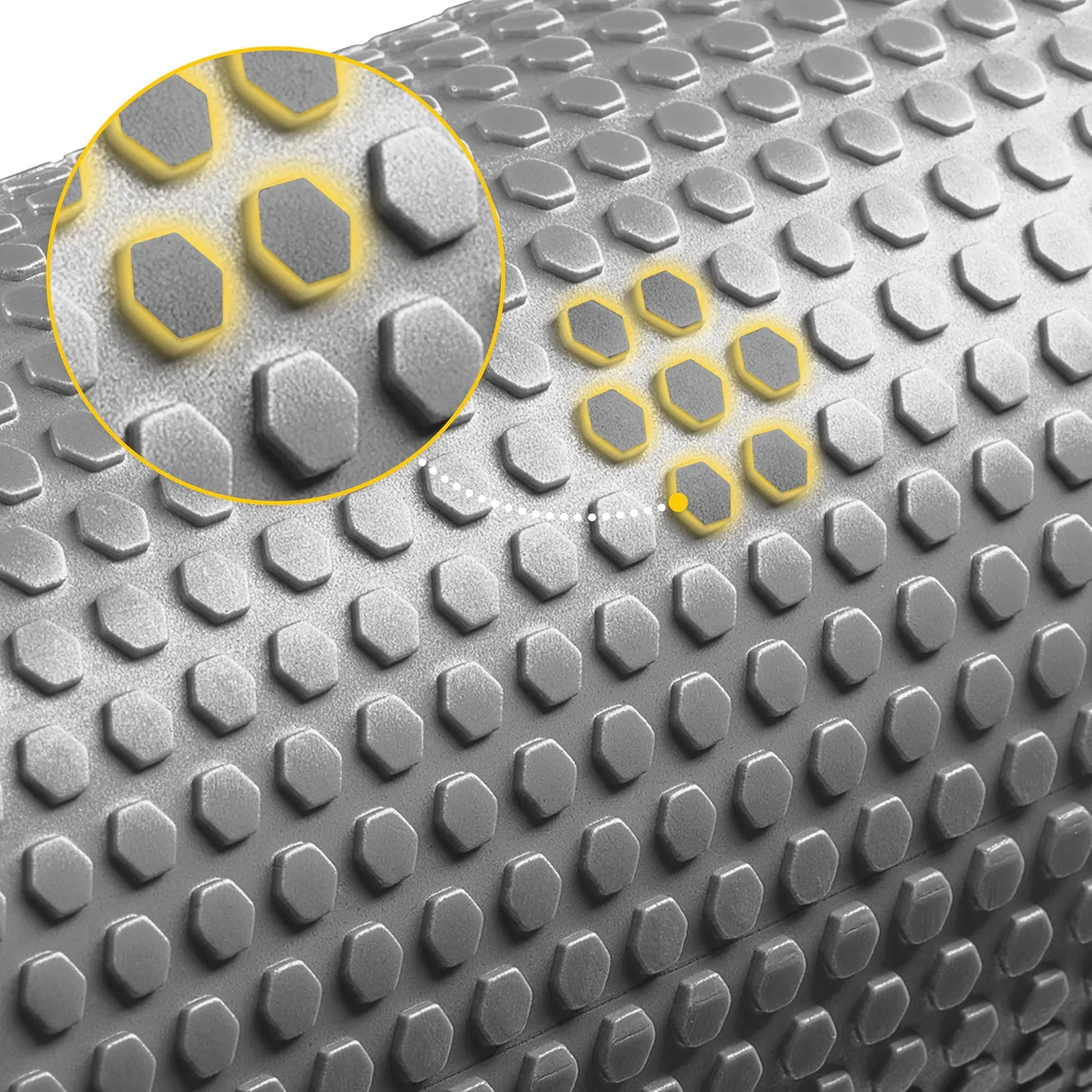 Masažinis volelis su gumbeliais CARE+ 90 cm pilkas