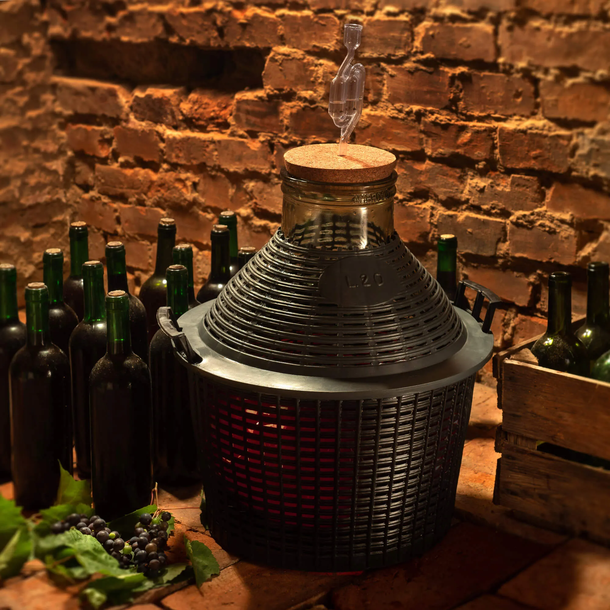 „Fonte“ vyno butelis su plačiu atidarymu, 20 l