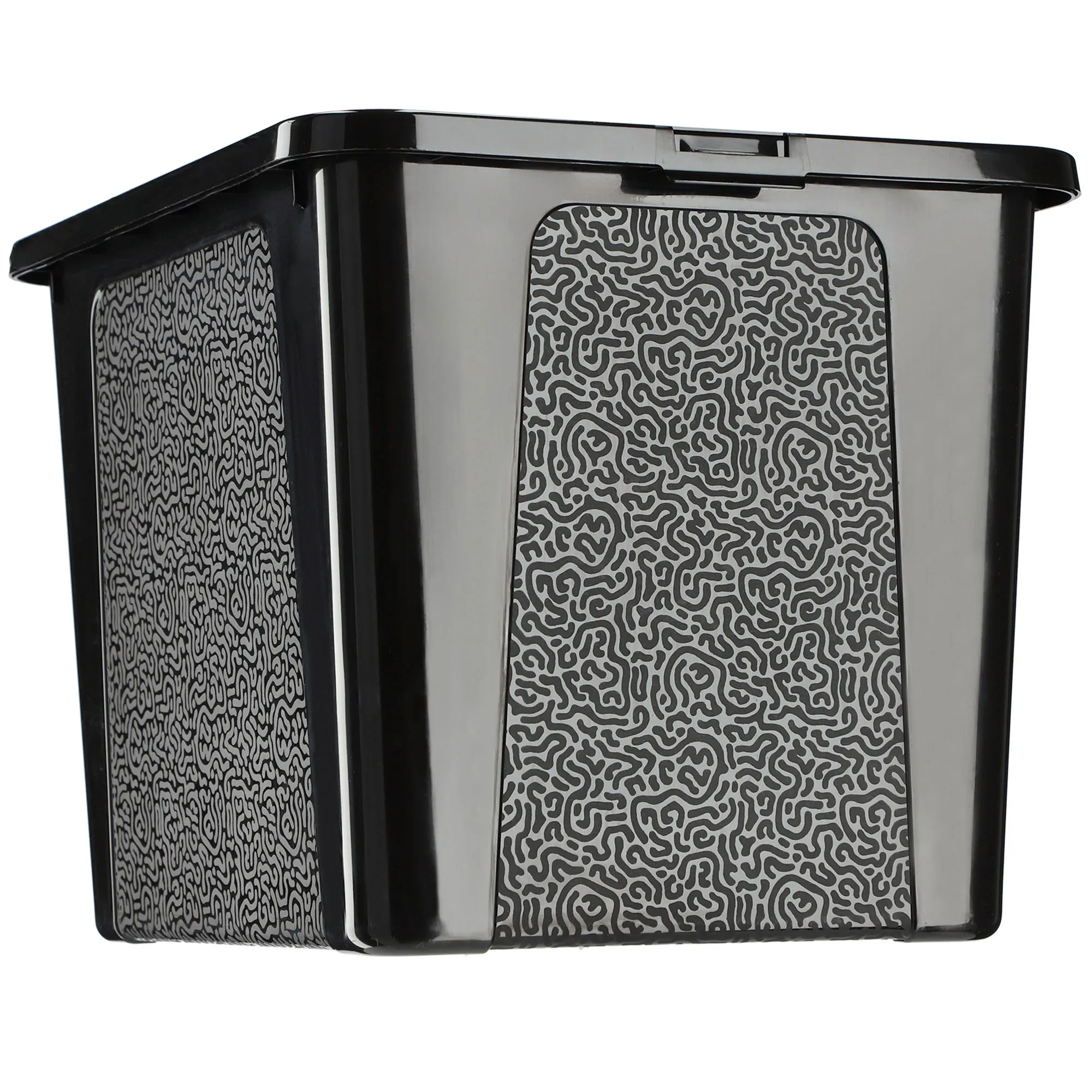 Dozza 30 l juodas sandėliavimo konteineris su dangčiu