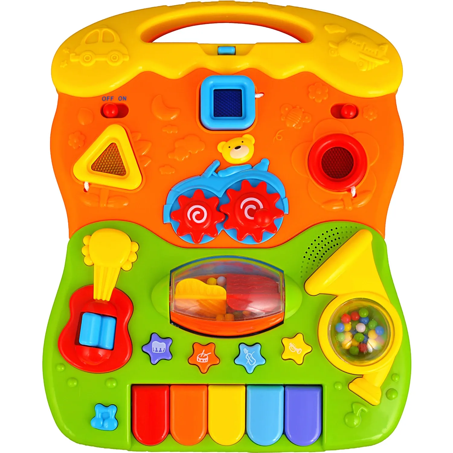 Edukacinis vaikštynė su muzika 2 viename RK-744 Ricokids baltas - nuotrauka 1