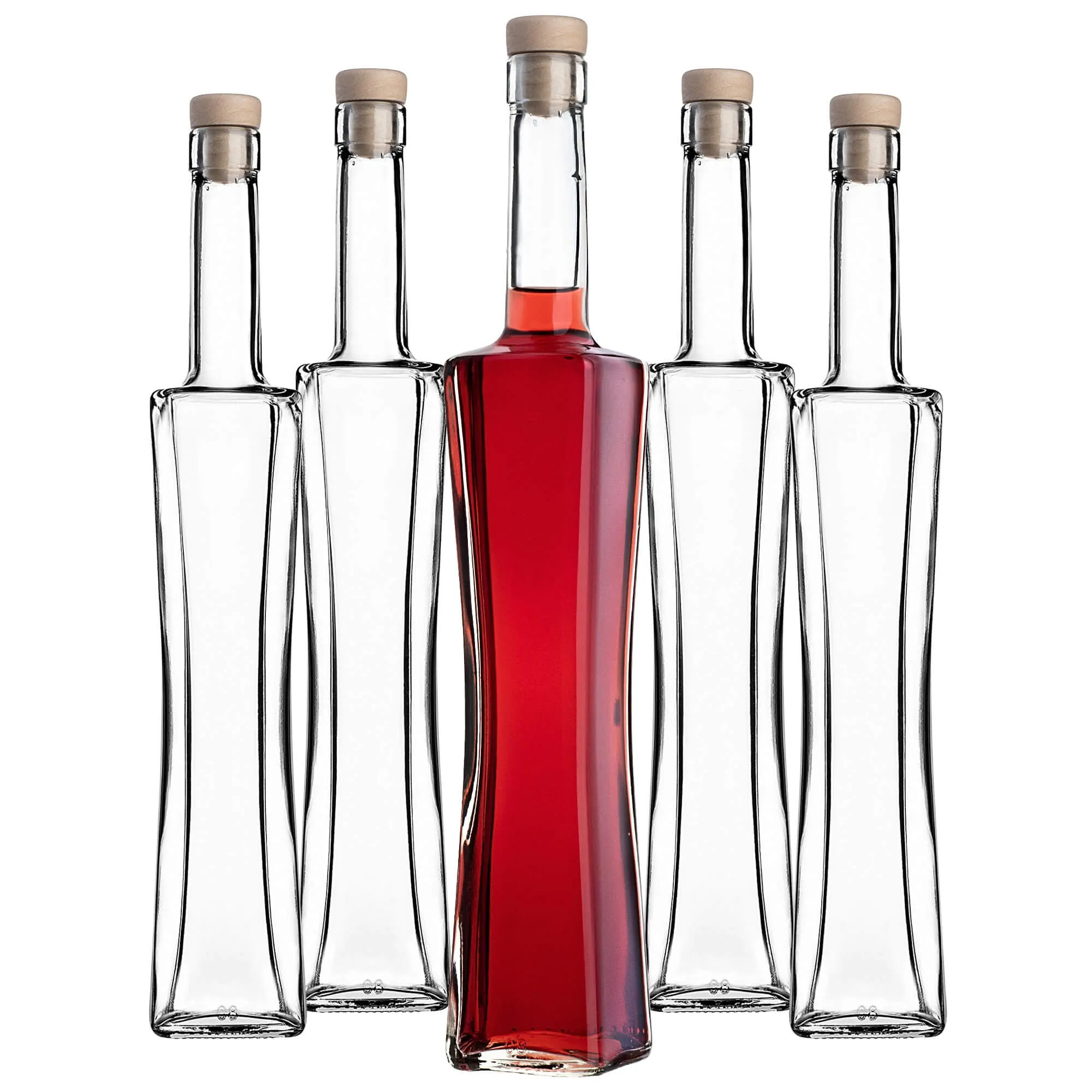 Quadra butelis 500 ml su sintetiniu kamščiu 5 vnt.