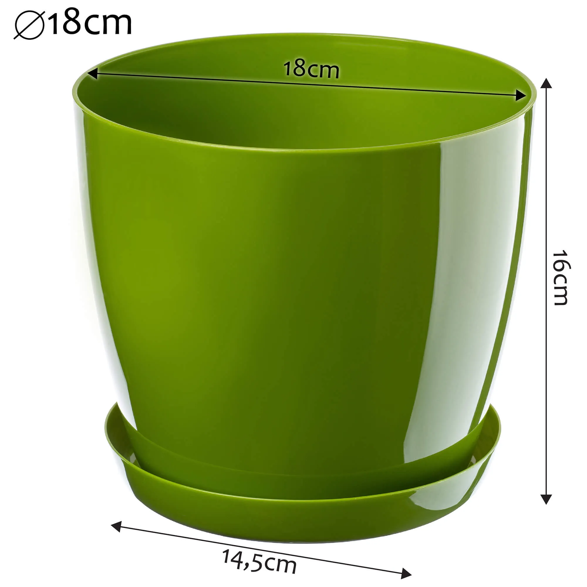 Agen vazonas su lėkštute 18 cm