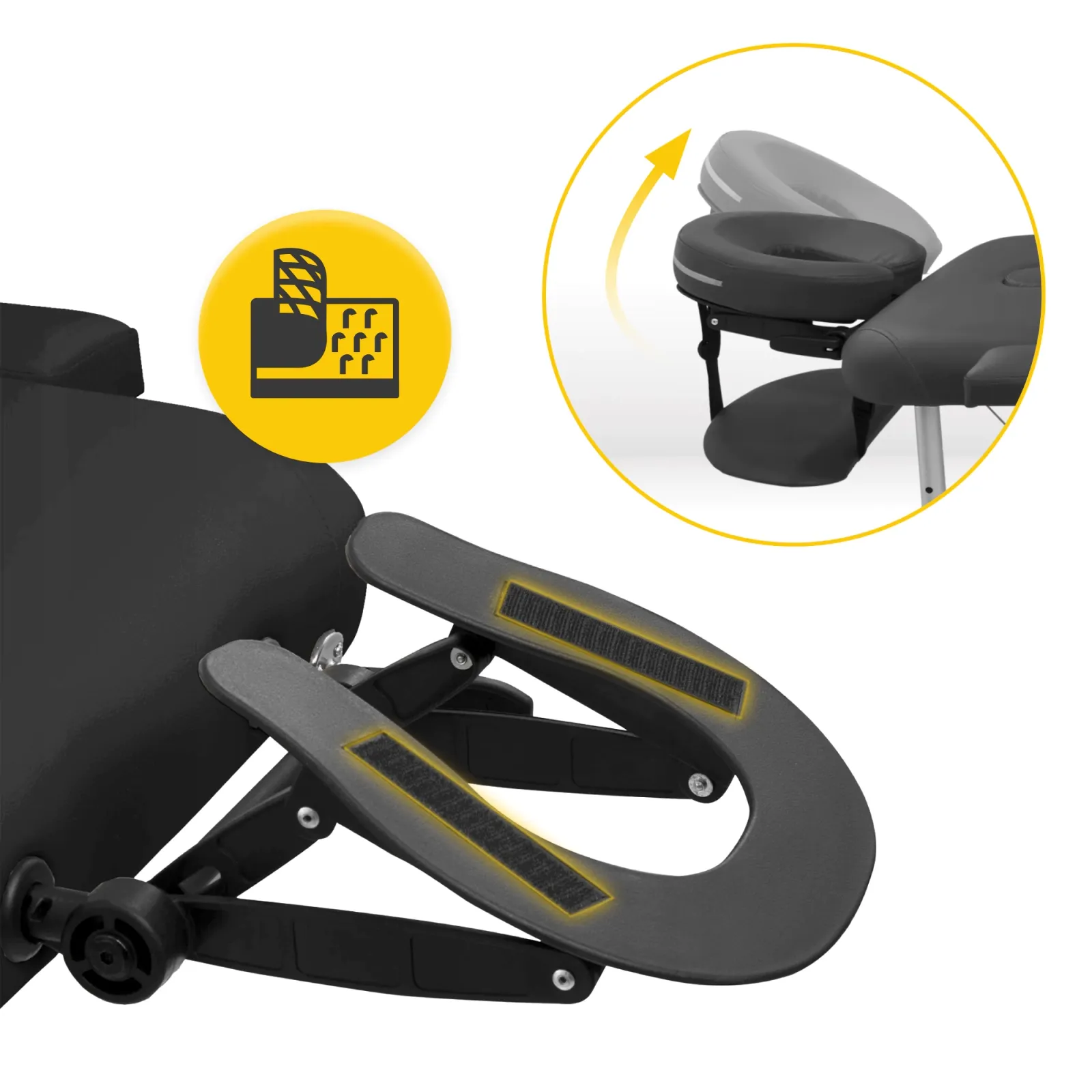 Aliuminio masažo stalas