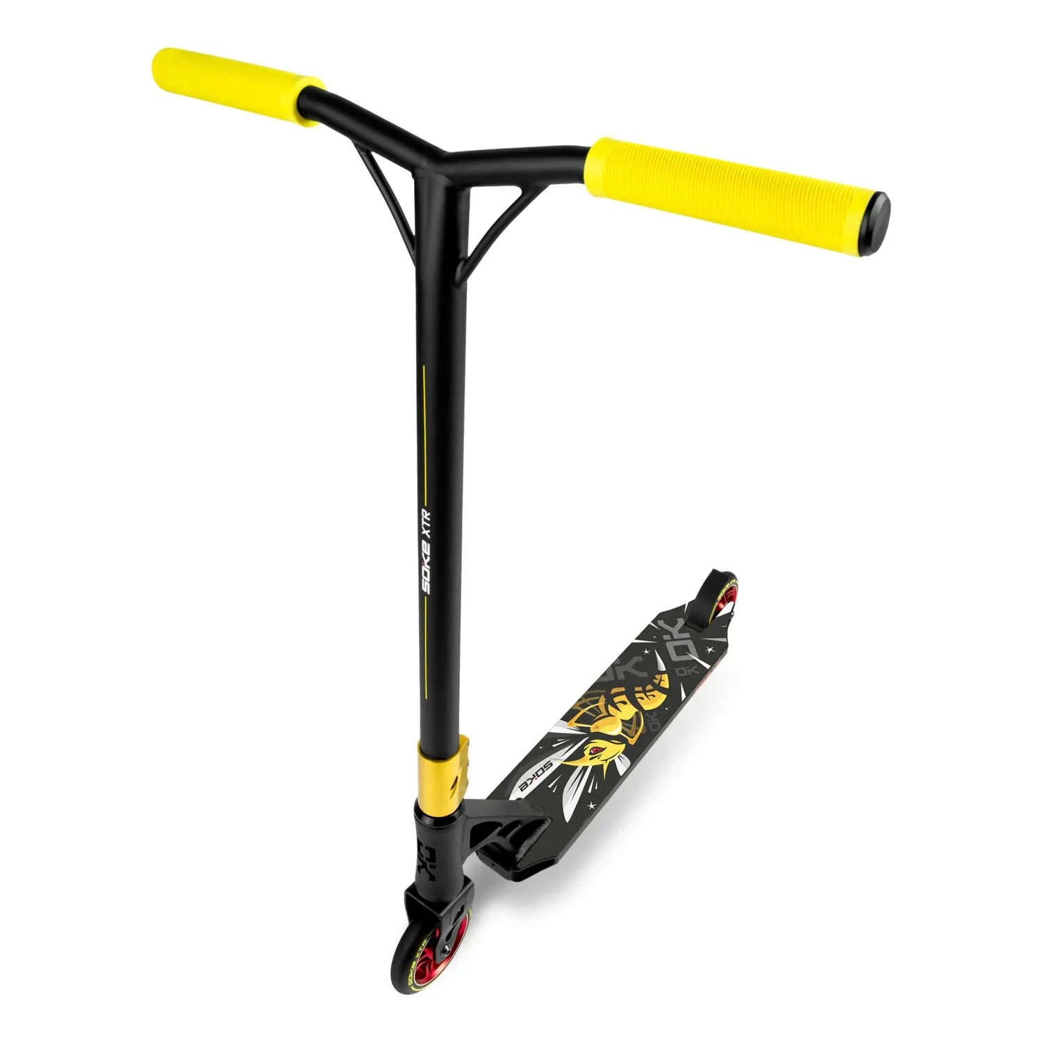 SOKE XTR triukų paspirtukas juodas ir geltonas - nuotrauka 1