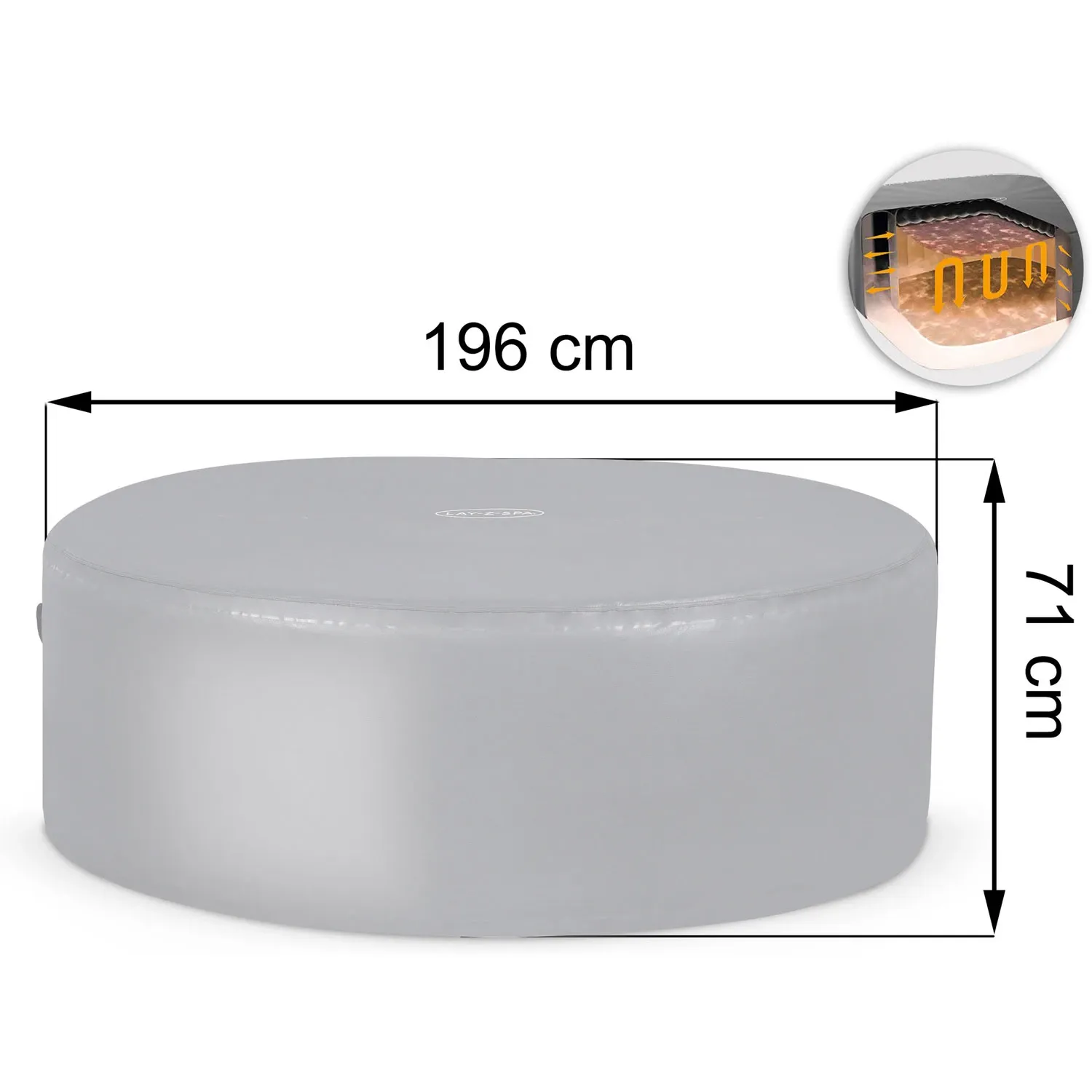 Terminis SPA uždangalas 196 x 71 cm Bestway 60318 - nuotrauka 1