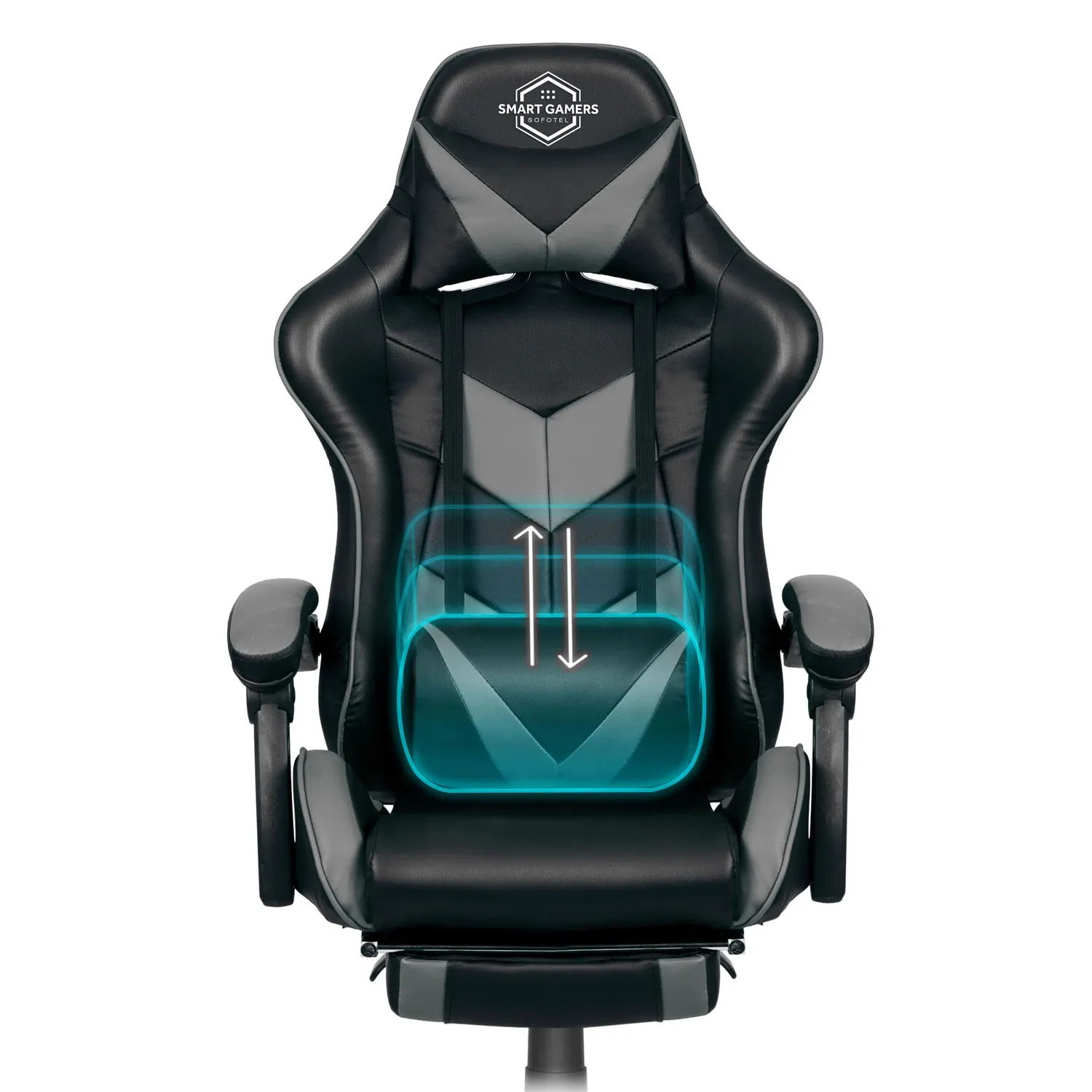 Sofotel Cerber žaidimų biuro kėdė, juoda ir pilka - nuotrauka 1