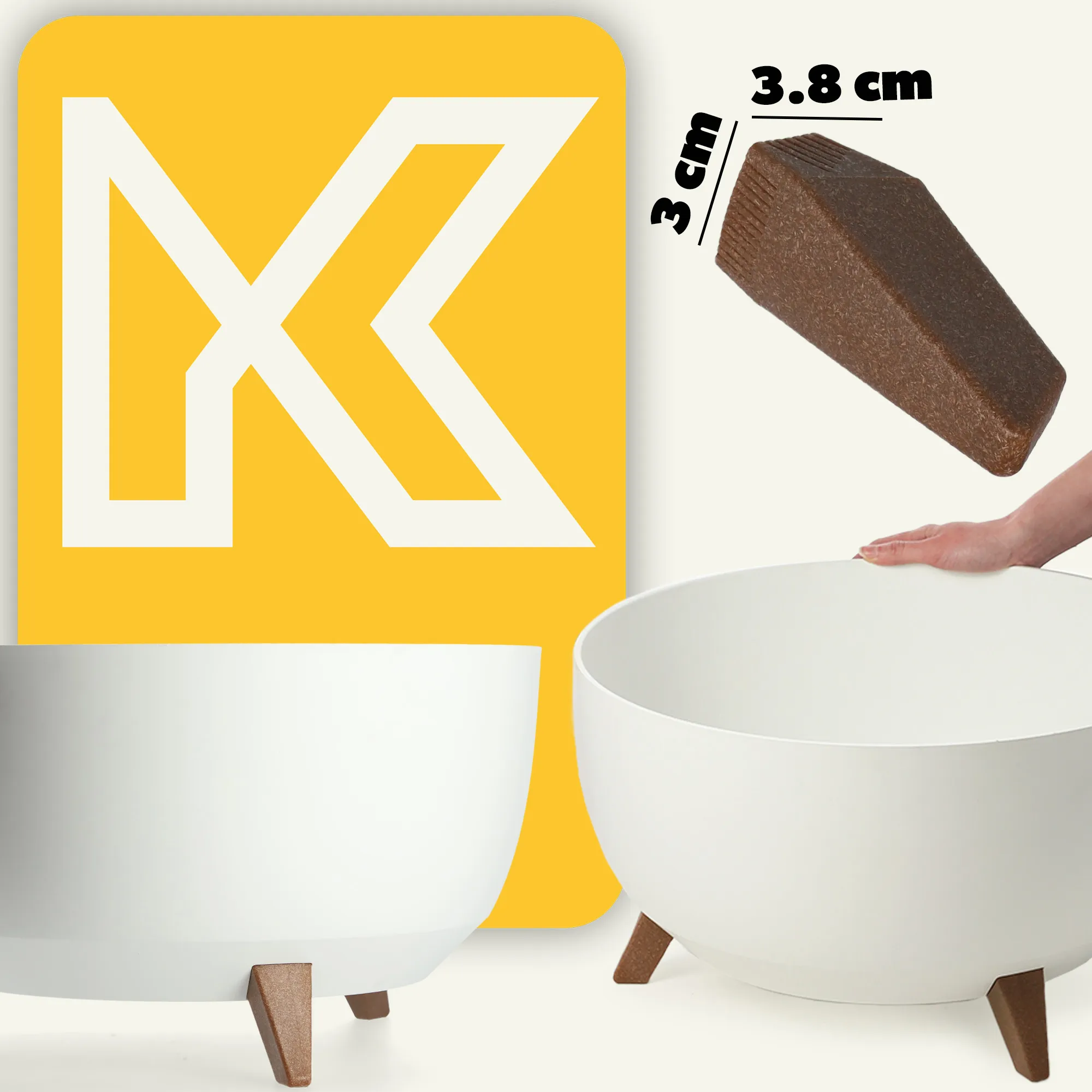 Luri gėlių dubuo su kojelėmis 47 cm