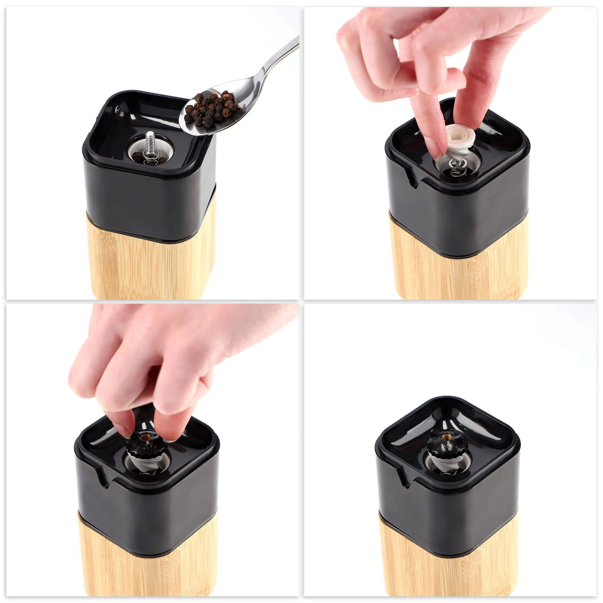 Pipirų ir druskos malūnėliai 11 x 6 cm 2 vnt.