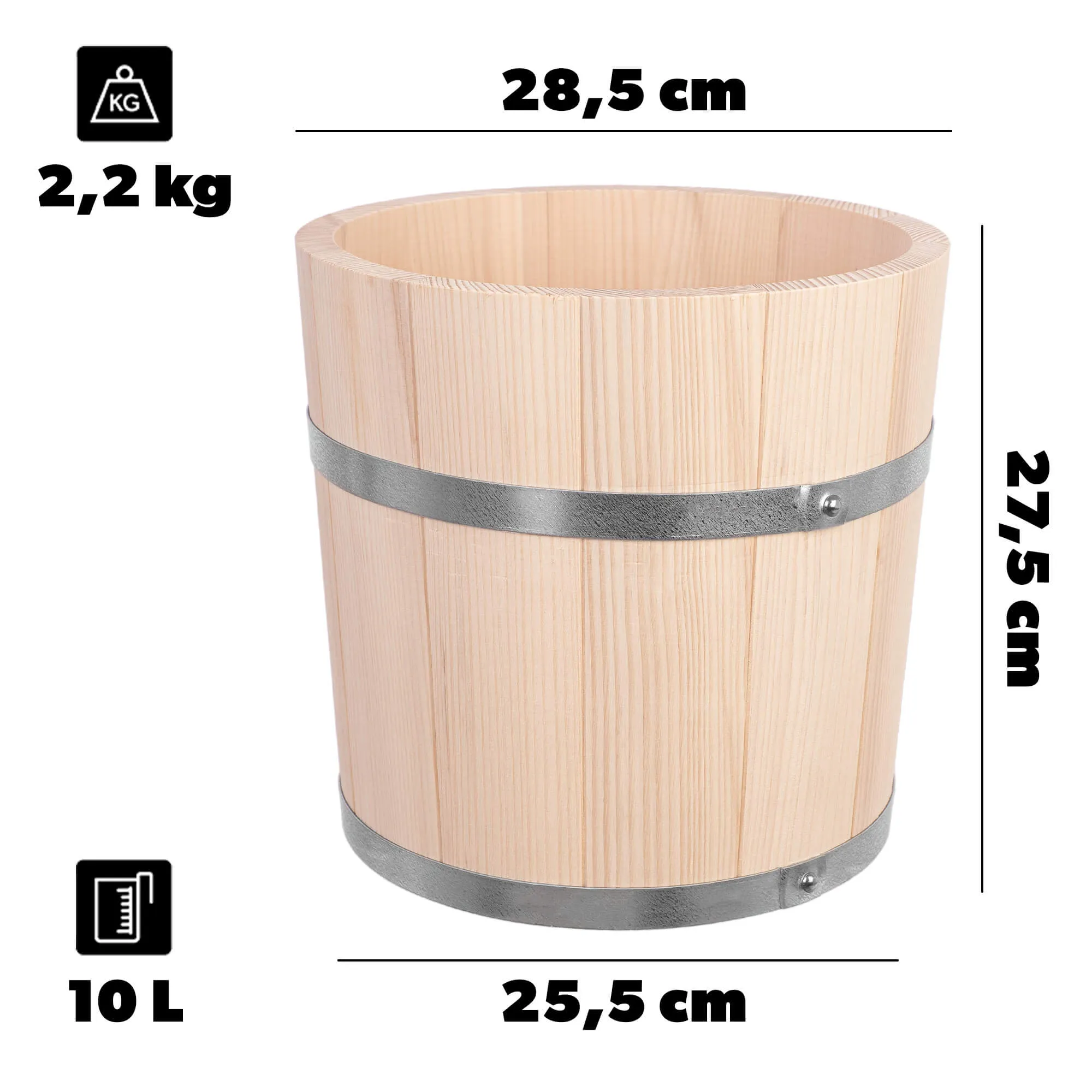 Reila 10L medinė marinavimo statinė