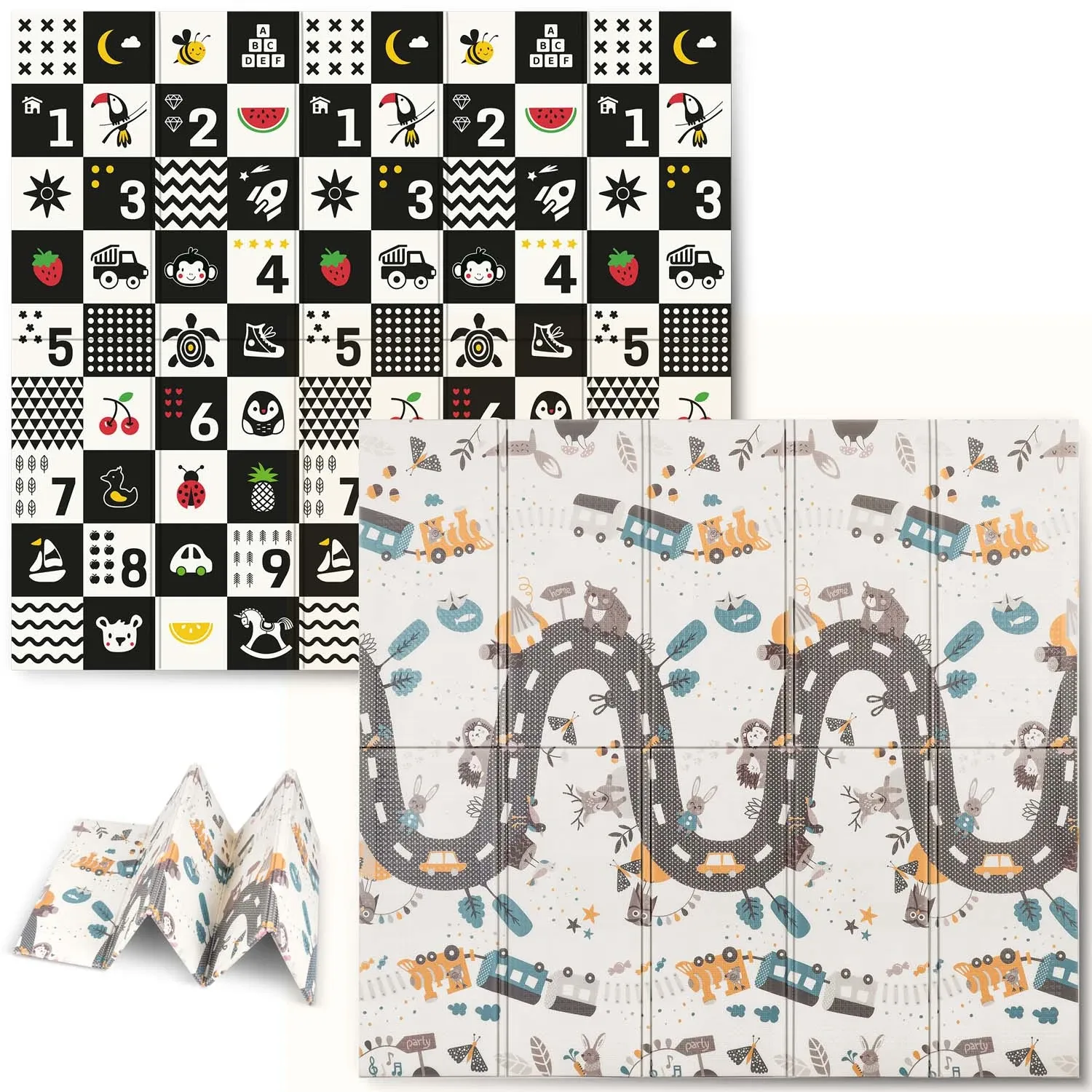 Sulankstomas edukacinis putplasčio kilimėlis 200 x 180 x 1 cm Nukido NK-340 - nuotrauka 1