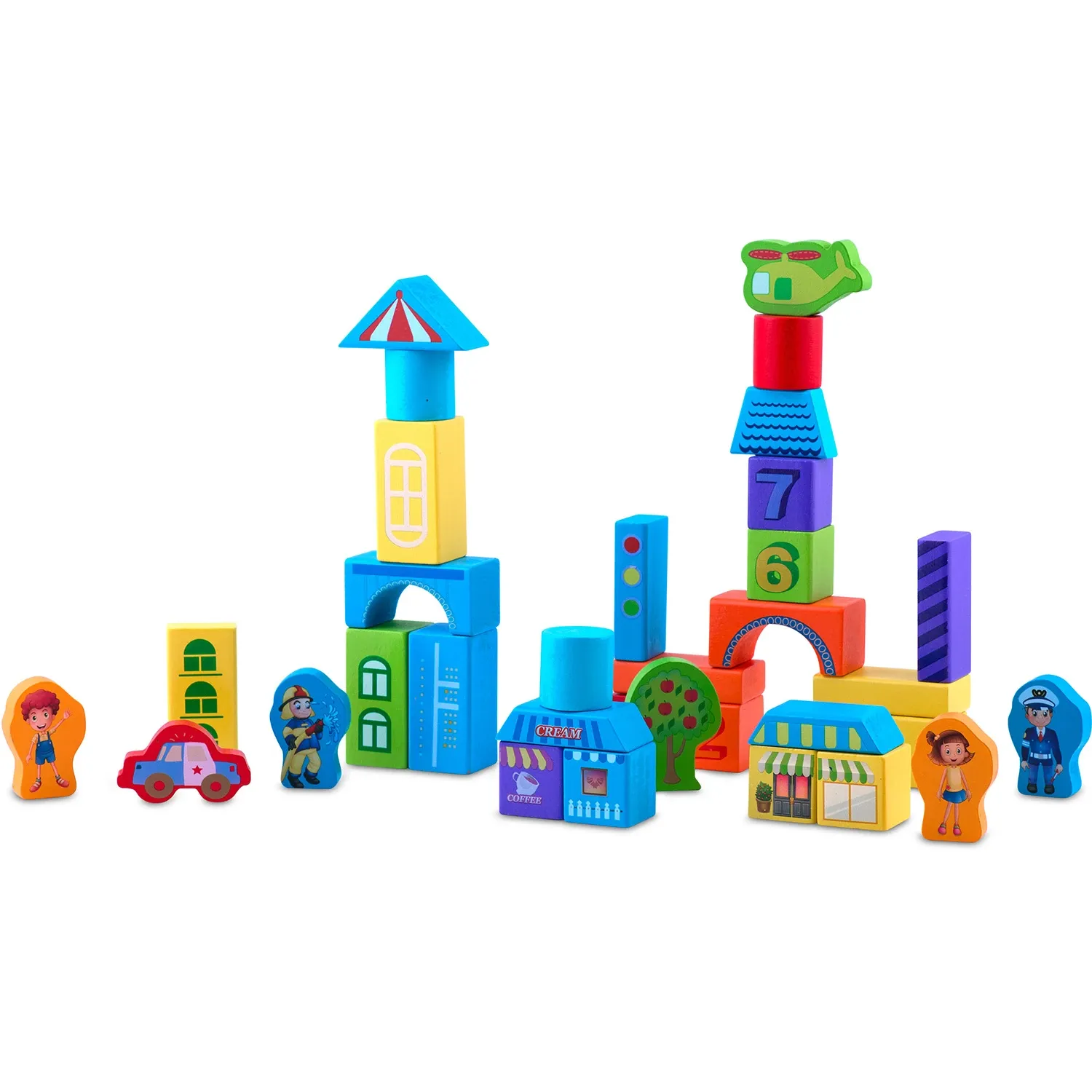 Mediniai lavinamųjų žaidimų kaladėlės RK-871 Ricokids - nuotrauka 1