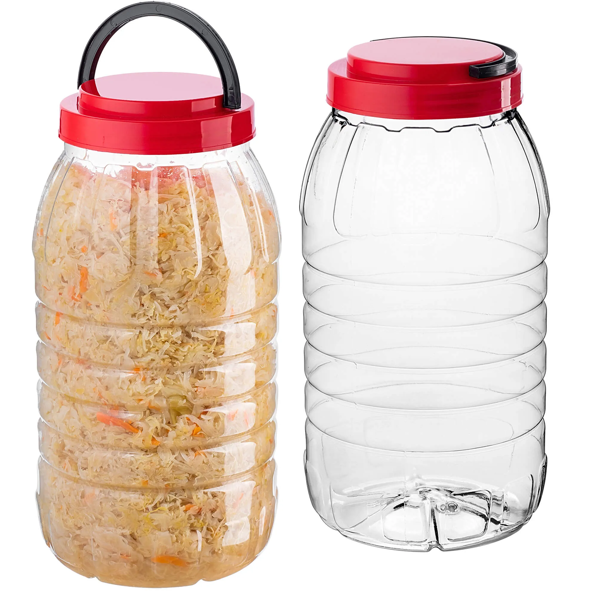 PET indeliai su užsukamu dangteliu ir rankena „Riccia universal“, 5 l, 2 vnt.