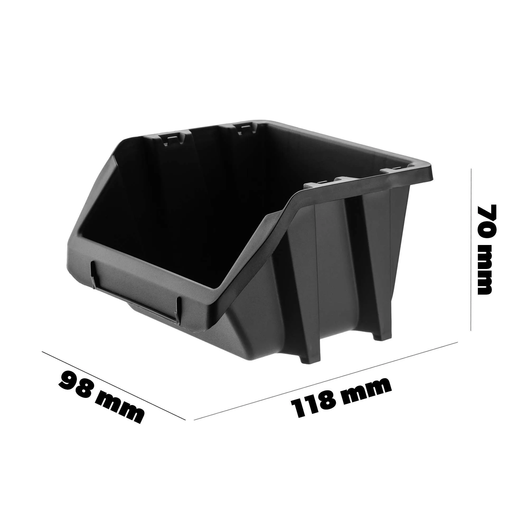 Falster dirbtuvių padėklas 12x10cm, juodas, 50 vnt.