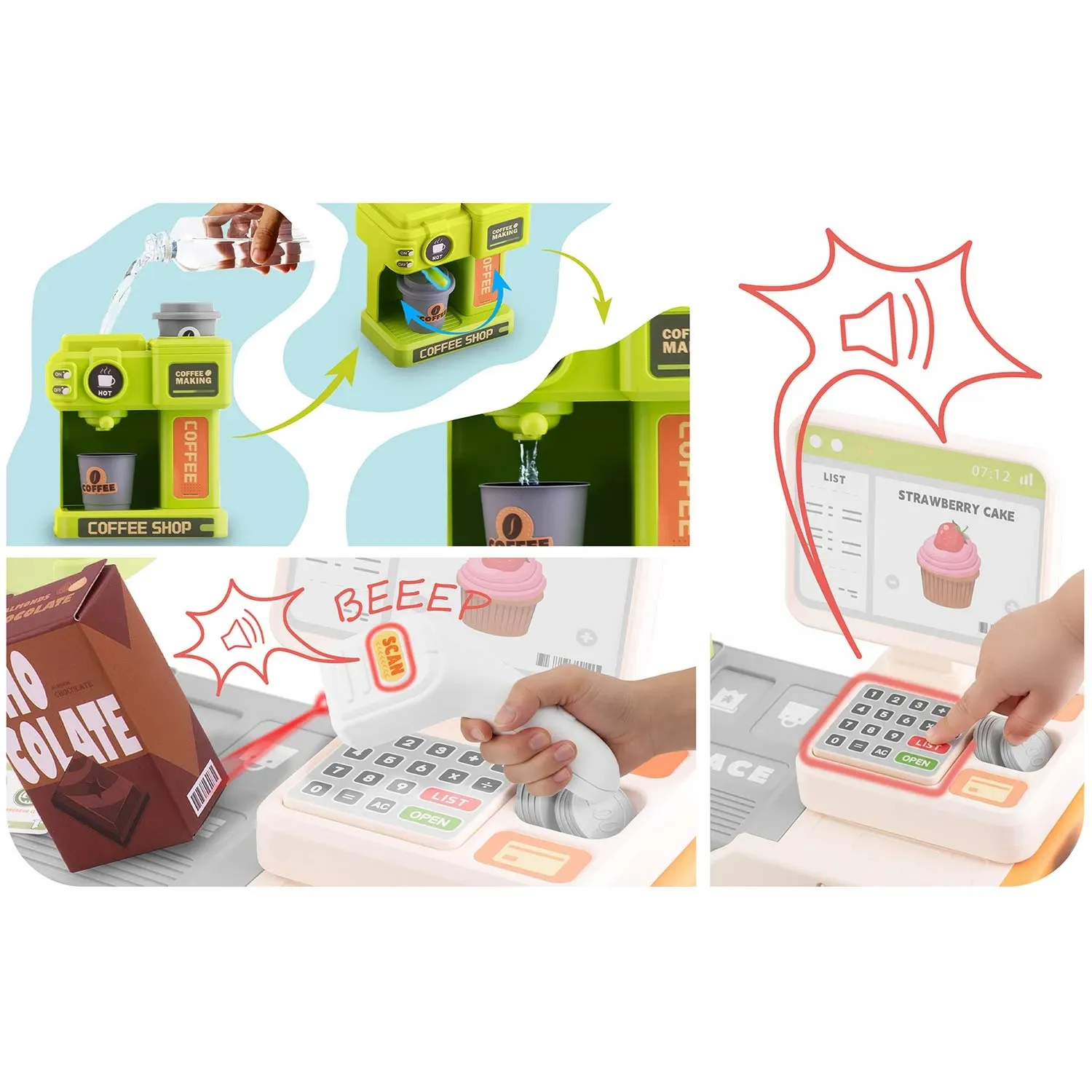 Interaktyvus žaislinis kasos aparatas RK-822 Ricokids - nuotrauka 1